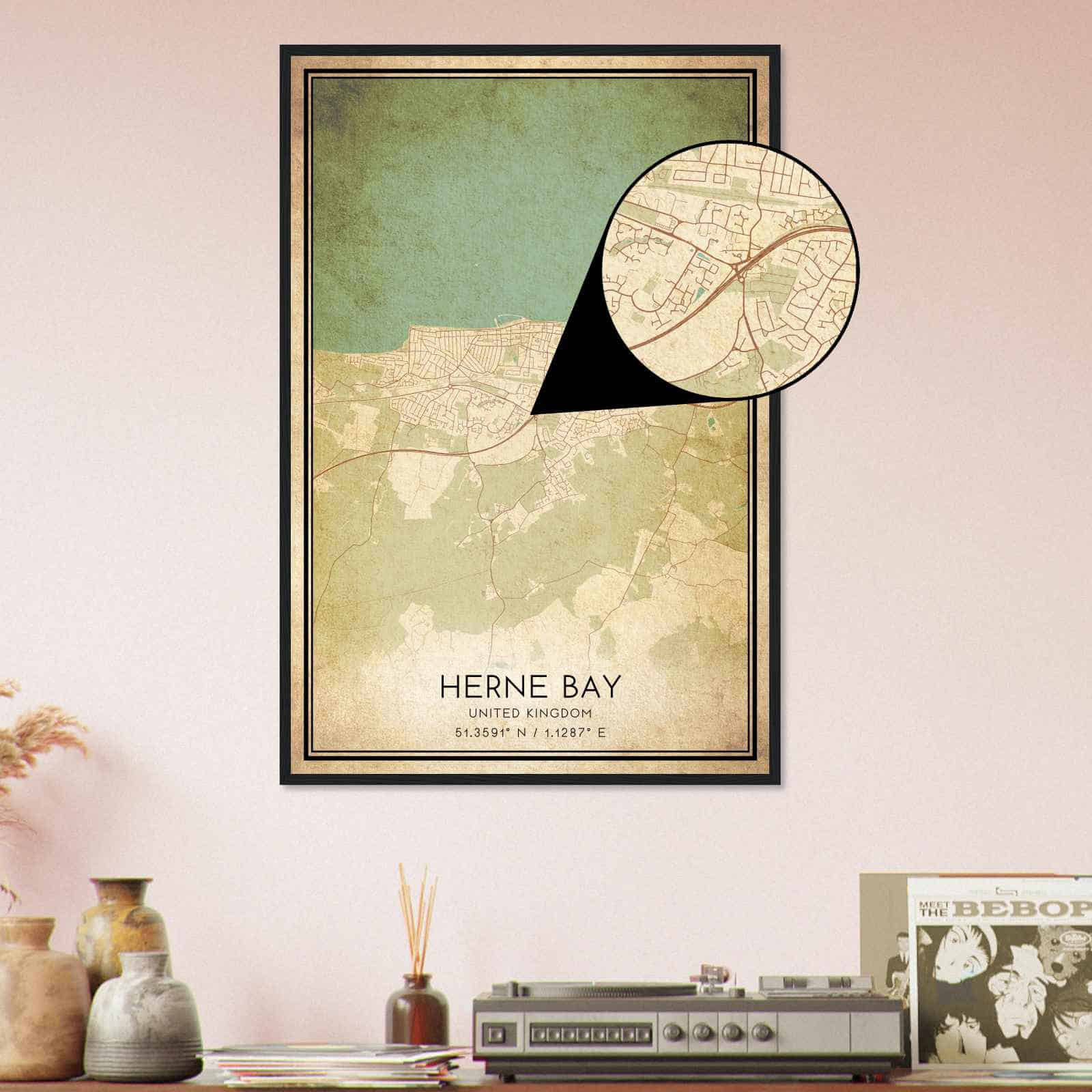 Deerfield Kansas Map Poster, Modern Home Decor Wall Art Print (Copy)