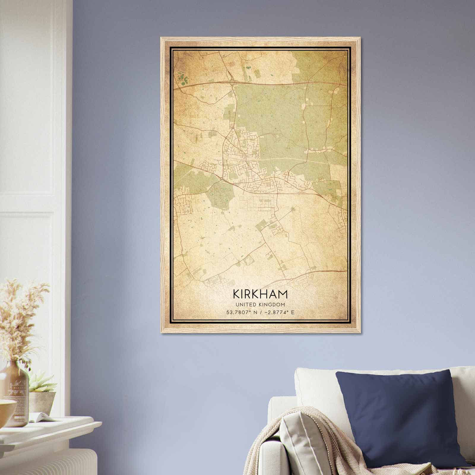 Deerfield Kansas Map Poster, Modern Home Decor Wall Art Print (Copy)
