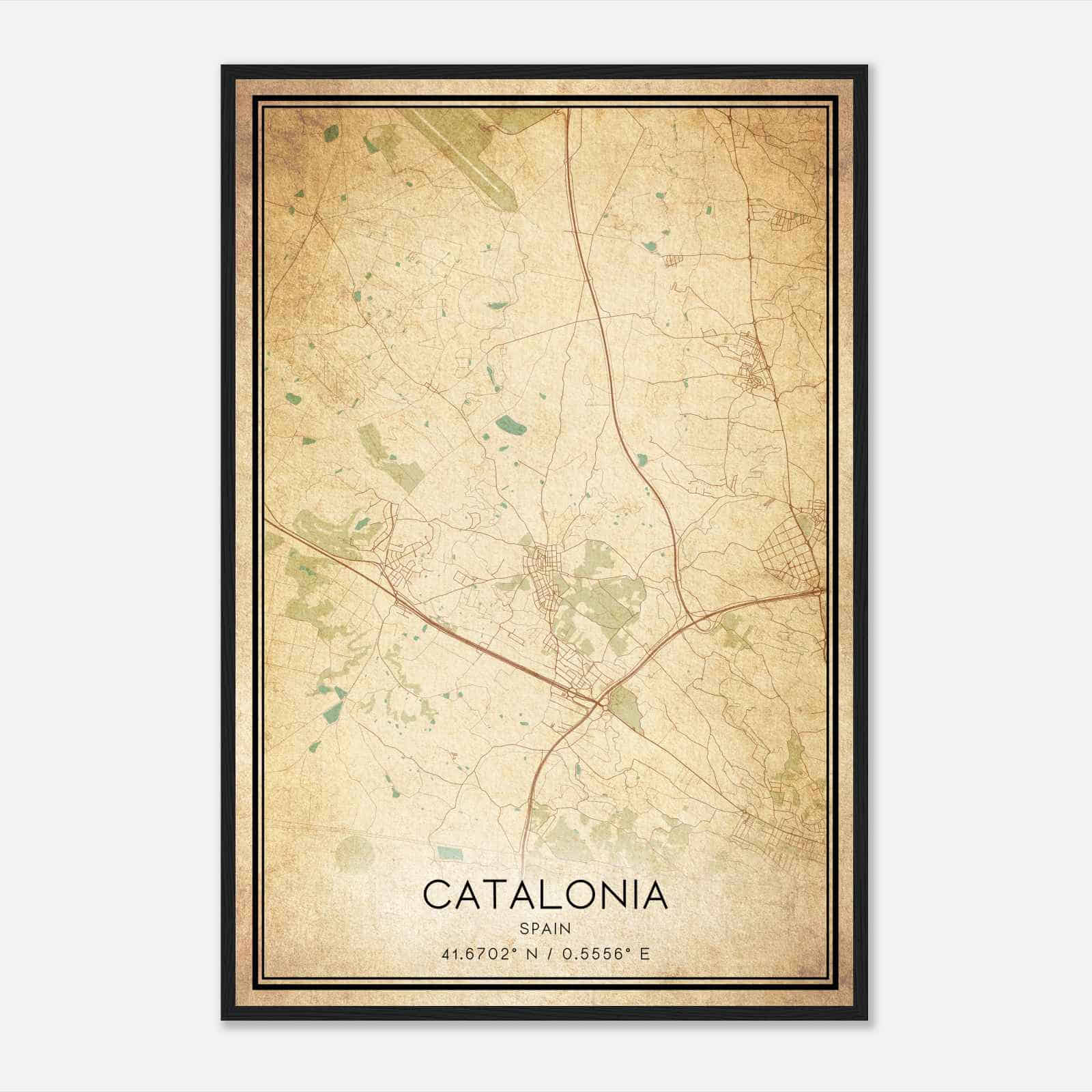 Vintage Alpicat Spain Map Poster, Alpicat City Road Wall Art Print Vintage Alpicat Spain Map Poster, Alpicat City Road Wall Art Print