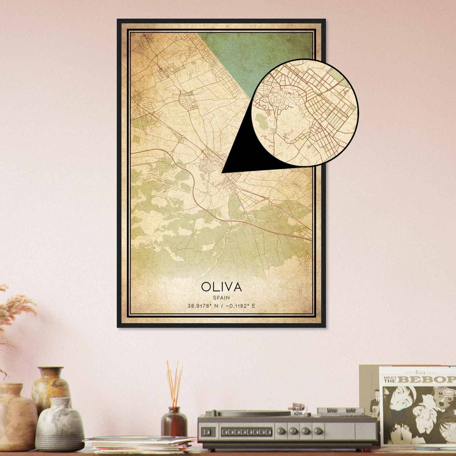 Deerfield Kansas Map Poster, Modern Home Decor Wall Art Print (Copy)