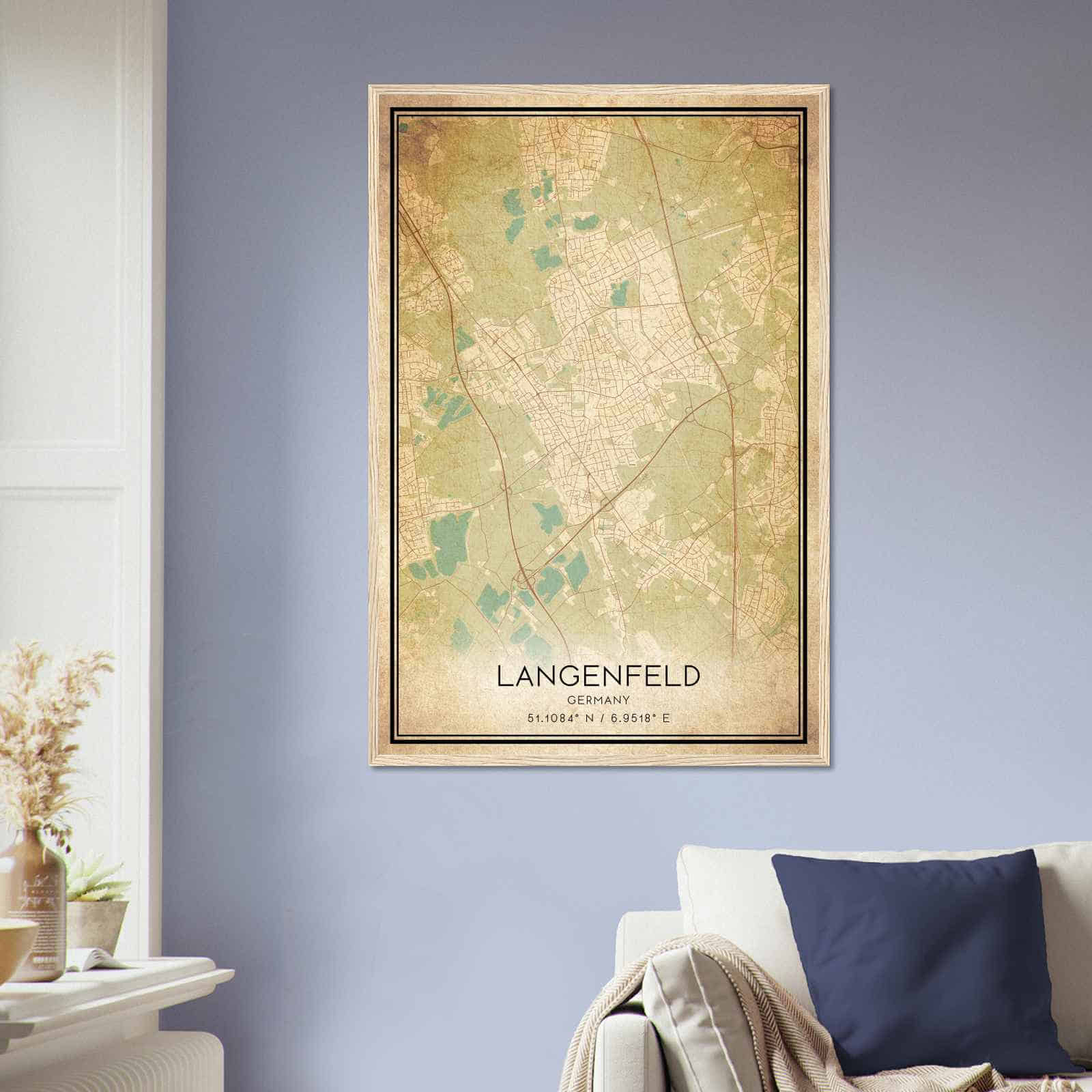 Deerfield Kansas Map Poster, Modern Home Decor Wall Art Print (Copy)