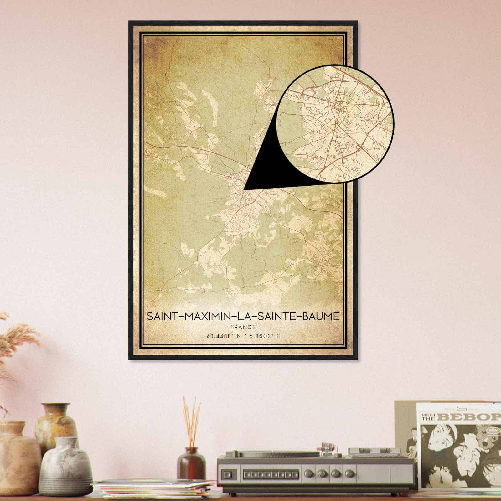 Deerfield Kansas Map Poster, Modern Home Decor Wall Art Print (Copy)