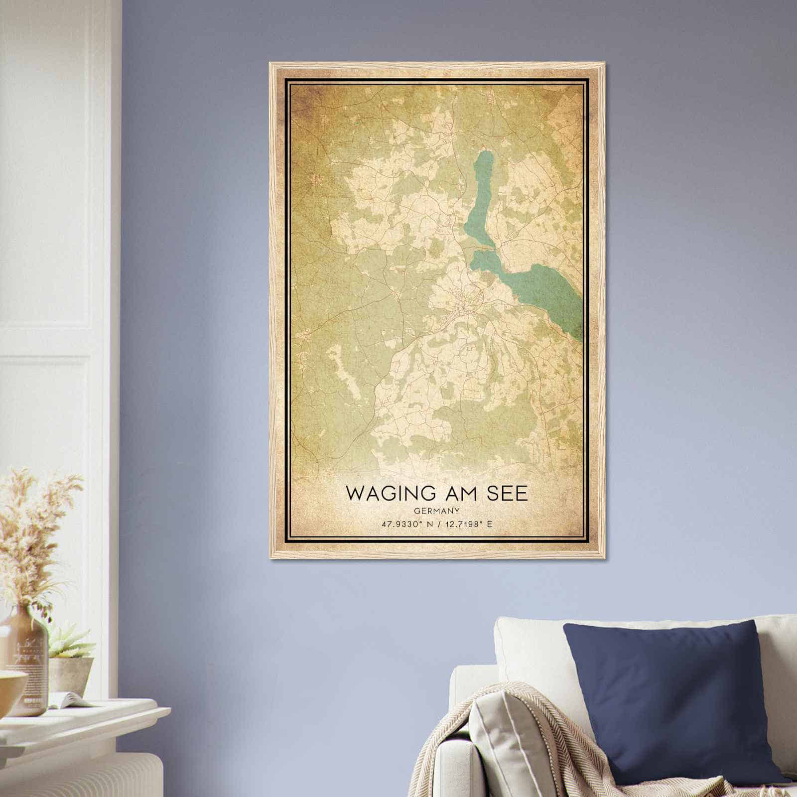 Deerfield Kansas Map Poster, Modern Home Decor Wall Art Print (Copy)