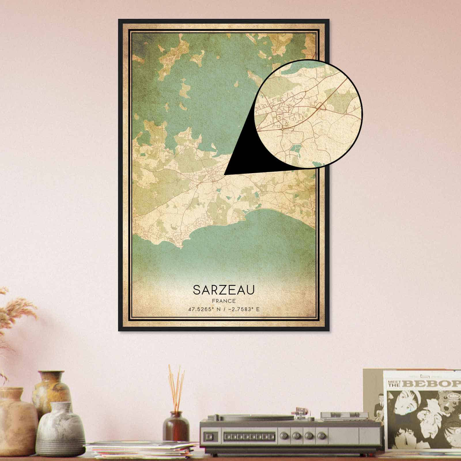 Deerfield Kansas Map Poster, Modern Home Decor Wall Art Print (Copy)