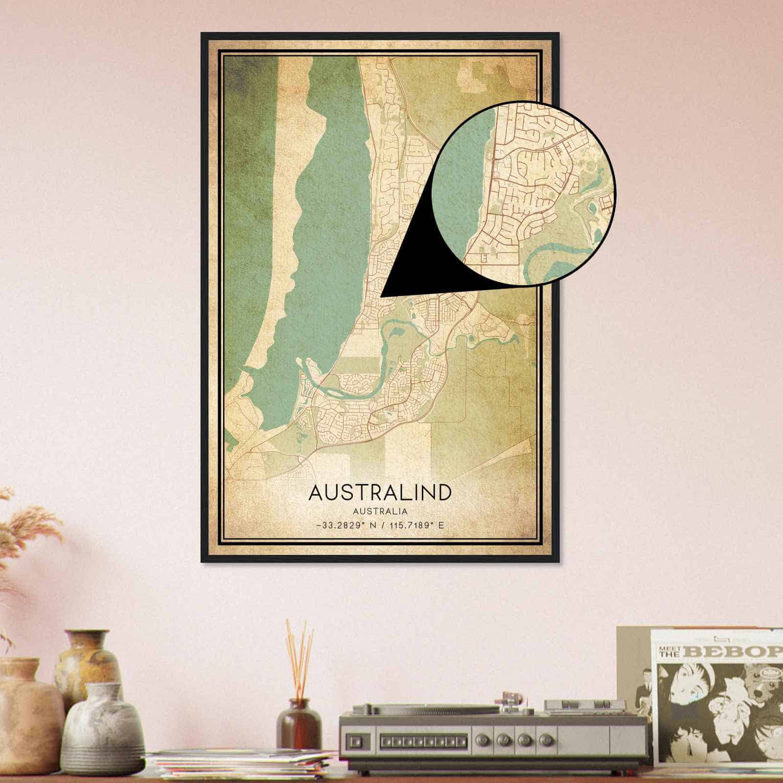 Deerfield Kansas Map Poster, Modern Home Decor Wall Art Print (Copy)