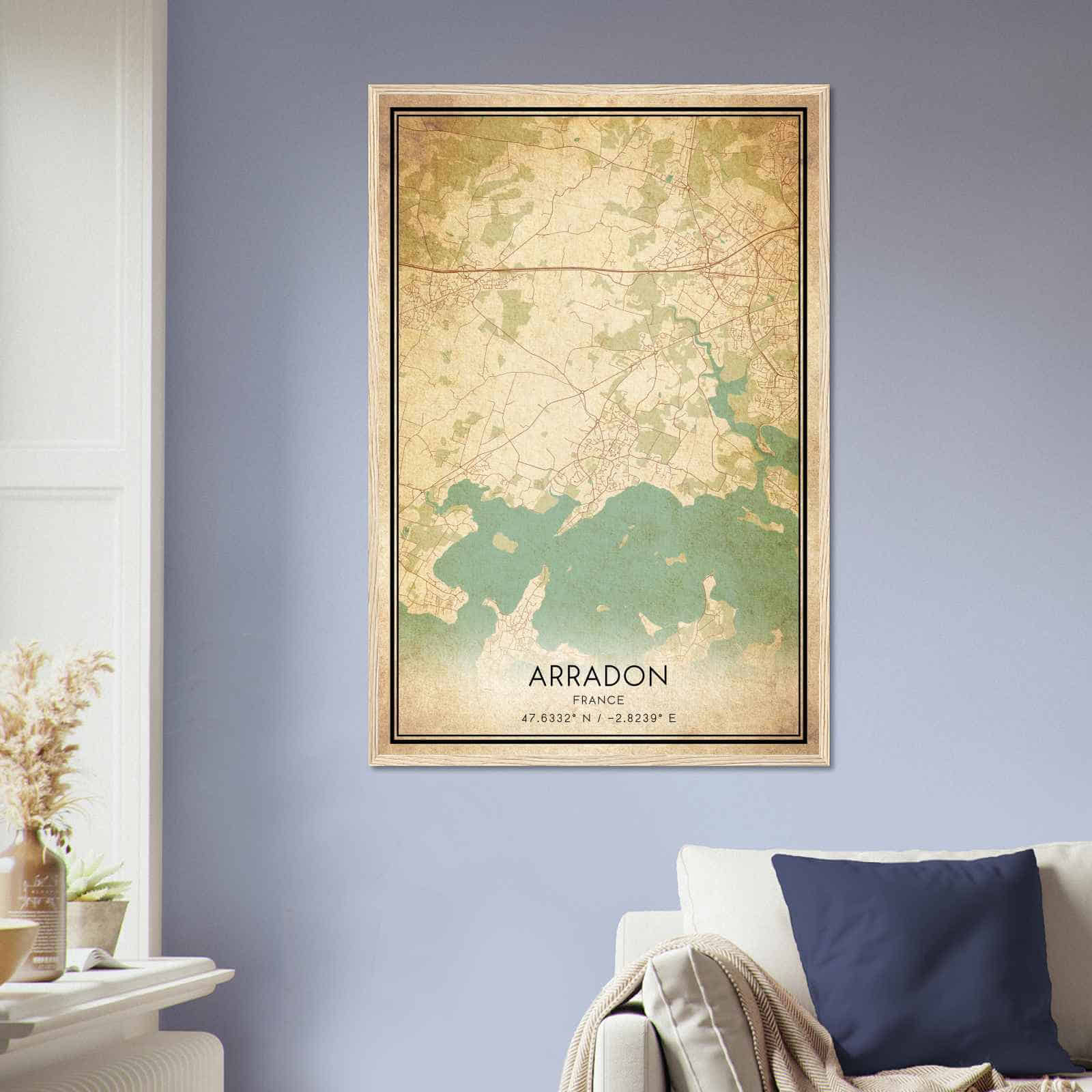 Deerfield Kansas Map Poster, Modern Home Decor Wall Art Print (Copy)