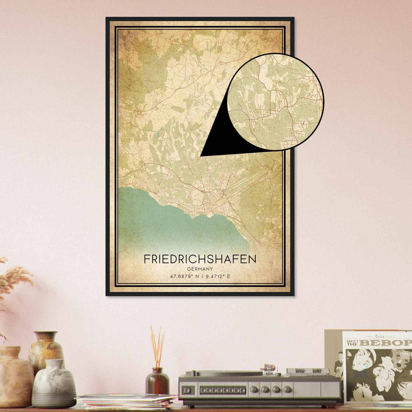 Deerfield Kansas Map Poster, Modern Home Decor Wall Art Print (Copy)