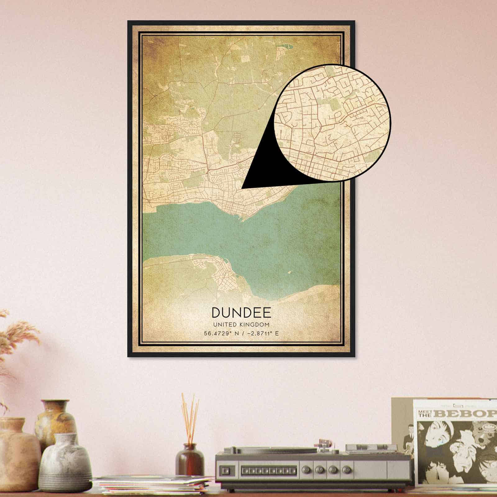 Deerfield Kansas Map Poster, Modern Home Decor Wall Art Print (Copy)