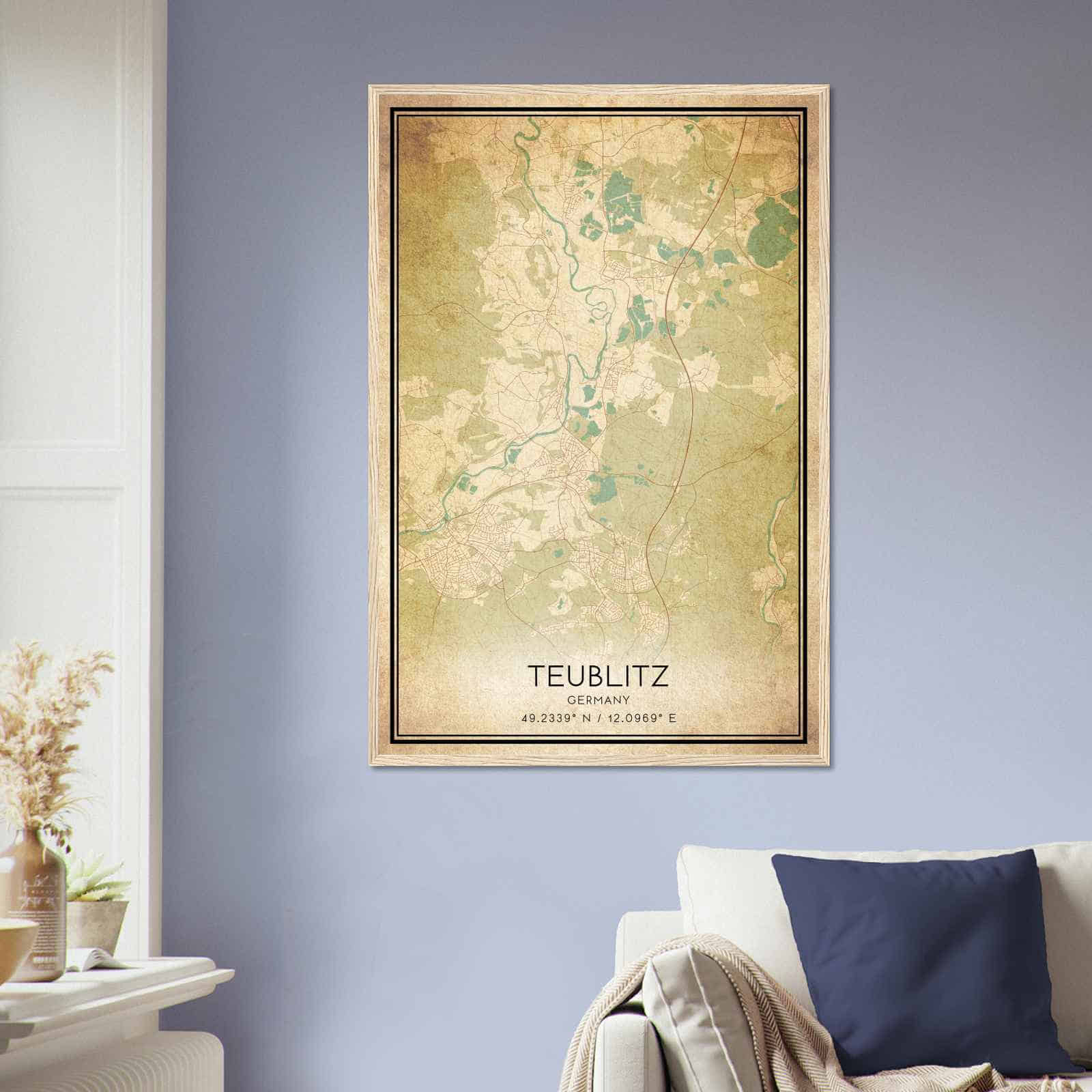 Deerfield Kansas Map Poster, Modern Home Decor Wall Art Print (Copy)