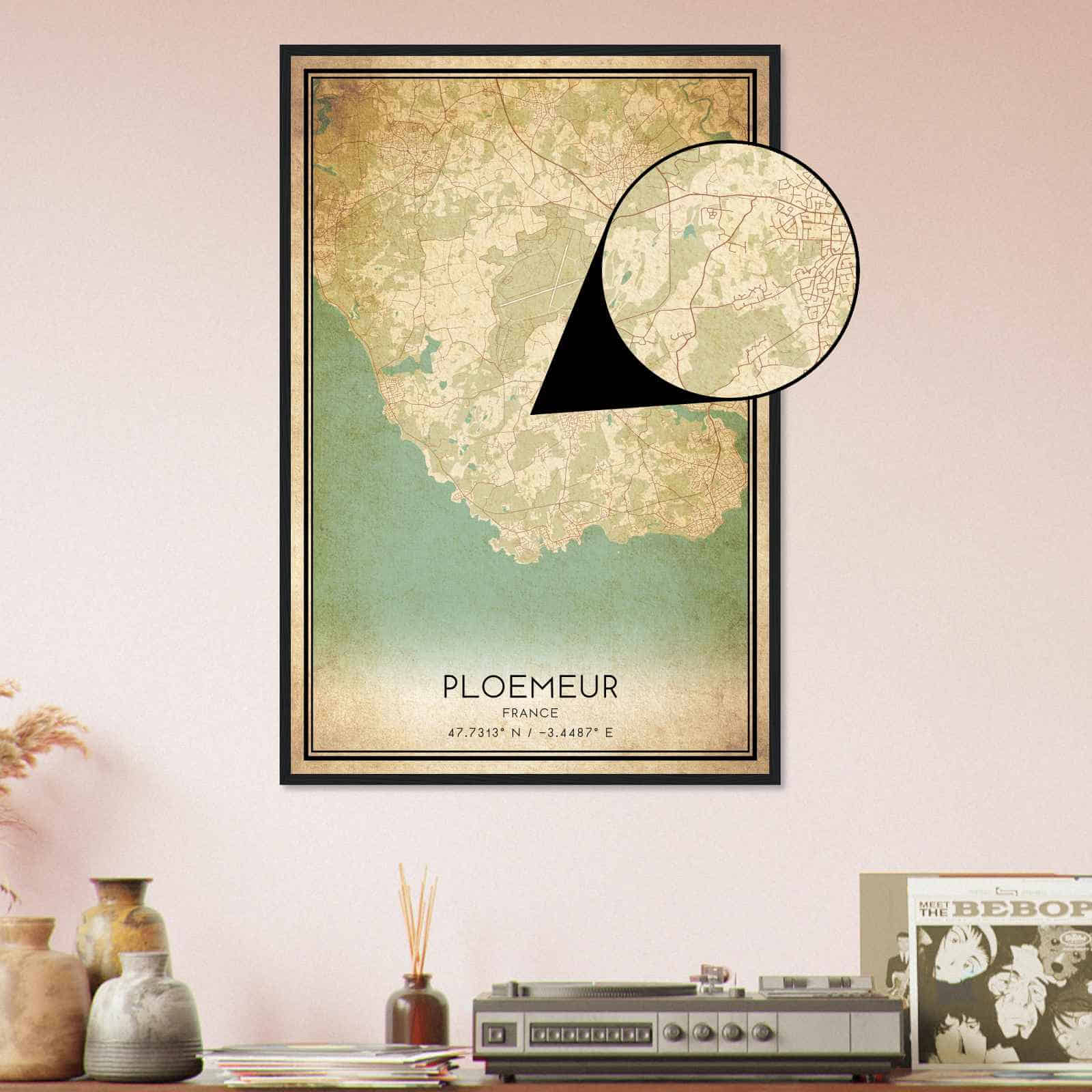 Deerfield Kansas Map Poster, Modern Home Decor Wall Art Print (Copy)
