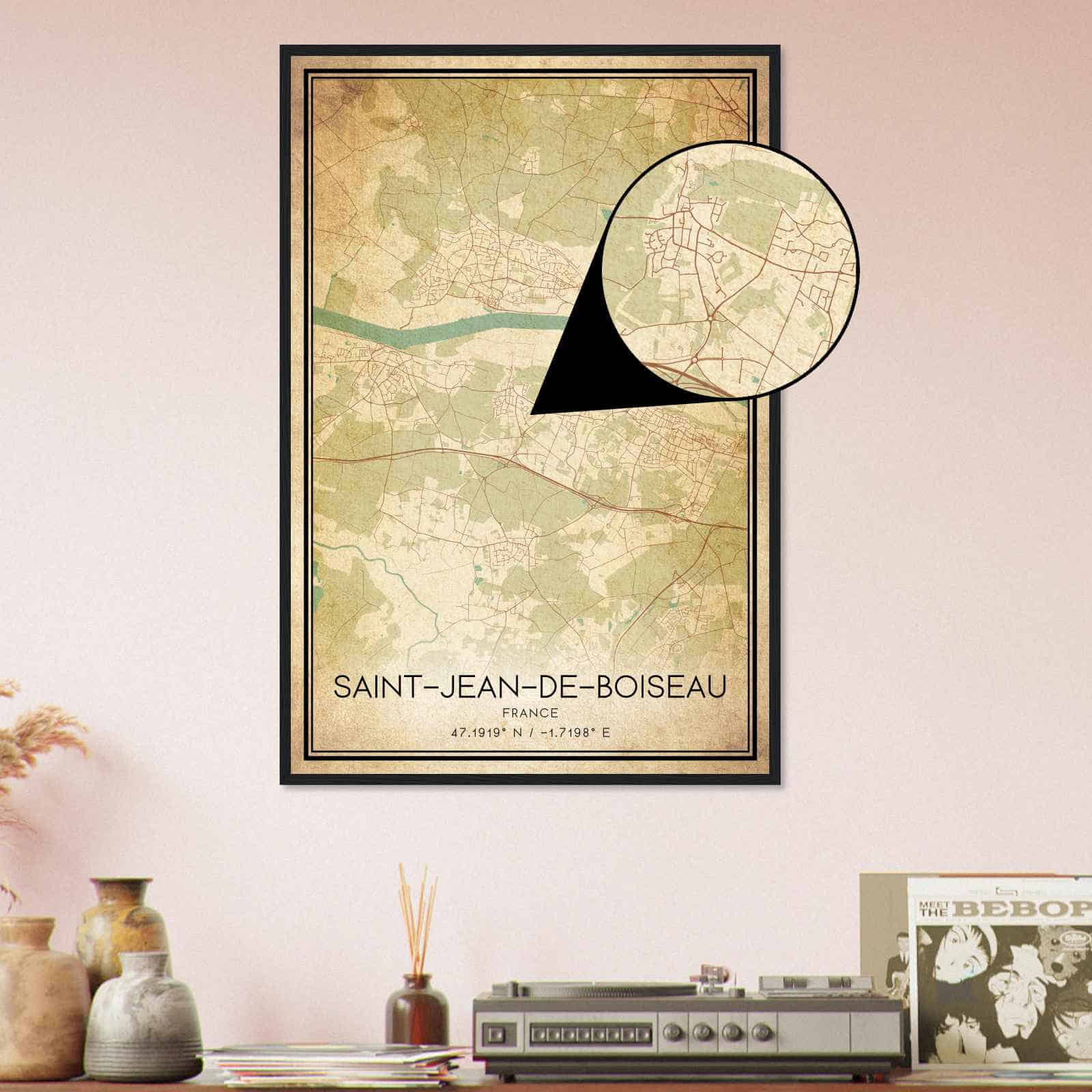 Deerfield Kansas Map Poster, Modern Home Decor Wall Art Print (Copy)