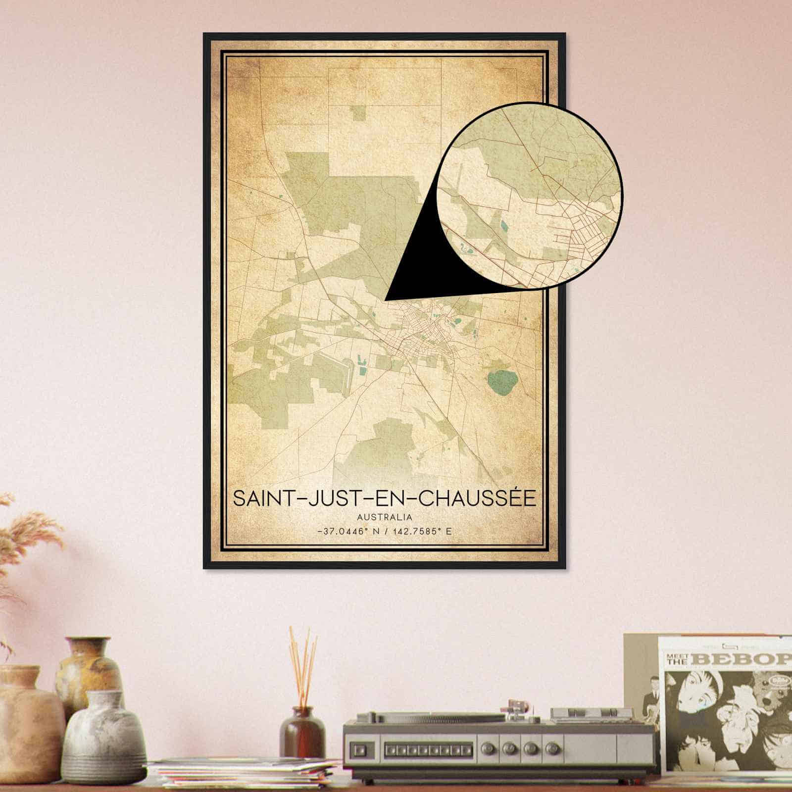 Deerfield Kansas Map Poster, Modern Home Decor Wall Art Print (Copy)