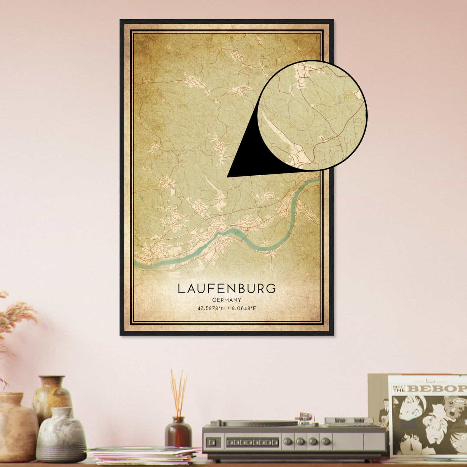 Deerfield Kansas Map Poster, Modern Home Decor Wall Art Print (Copy)