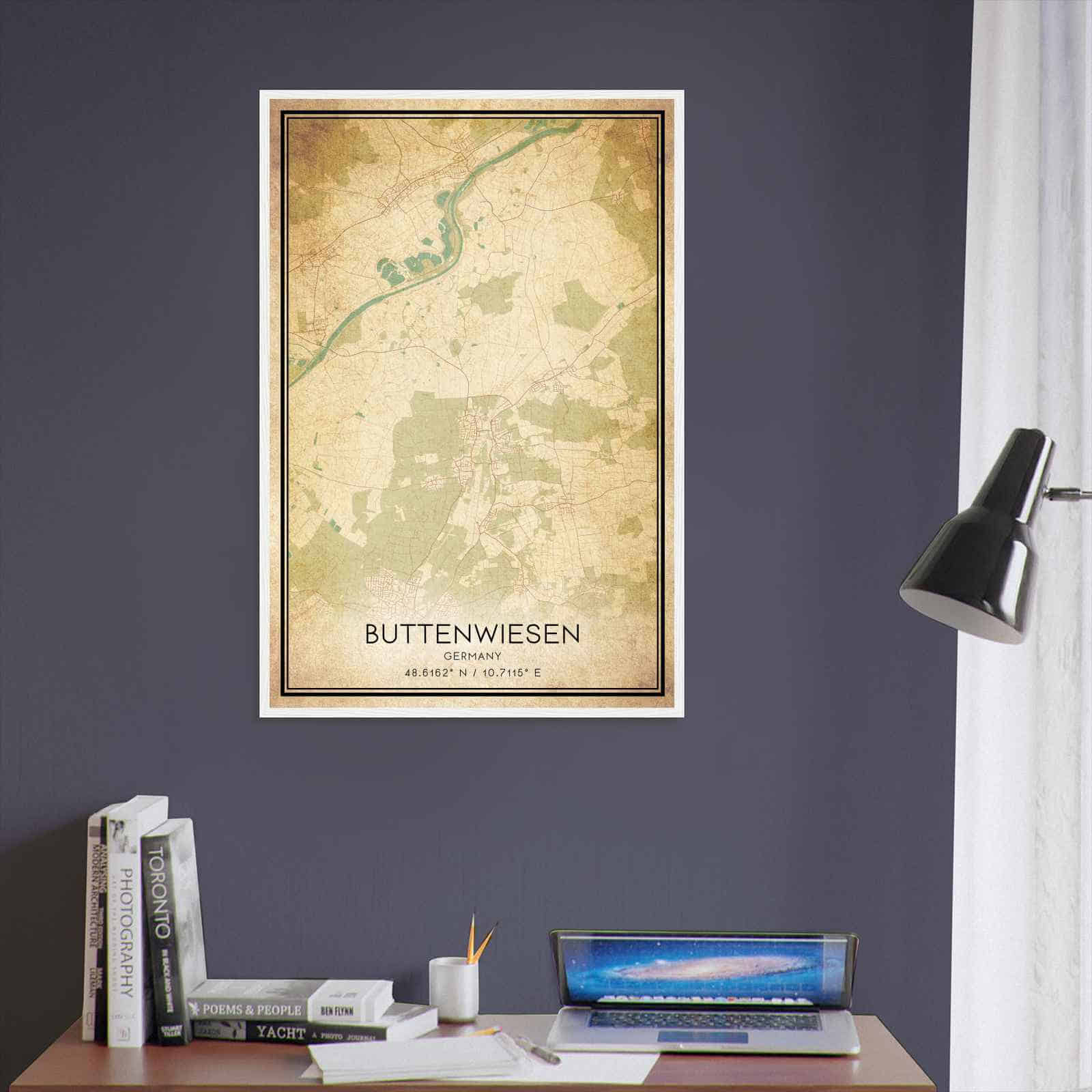 Deerfield Kansas Map Poster, Modern Home Decor Wall Art Print (Copy)