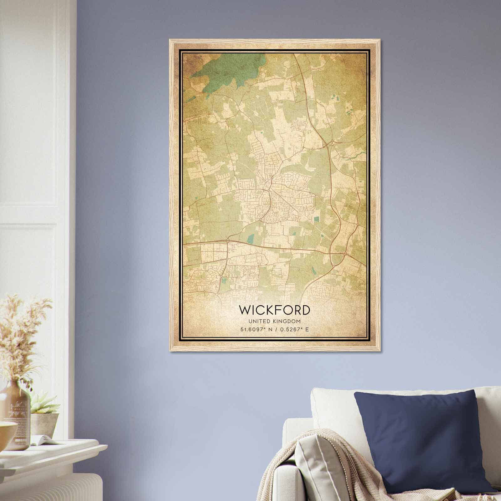 Deerfield Kansas Map Poster, Modern Home Decor Wall Art Print (Copy)