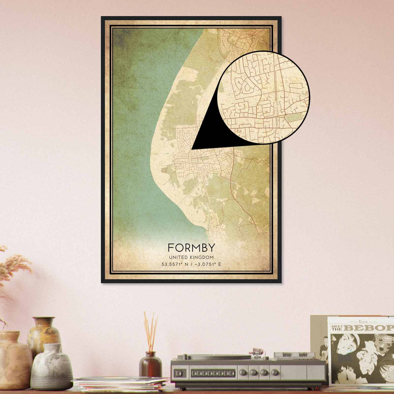 Deerfield Kansas Map Poster, Modern Home Decor Wall Art Print (Copy)