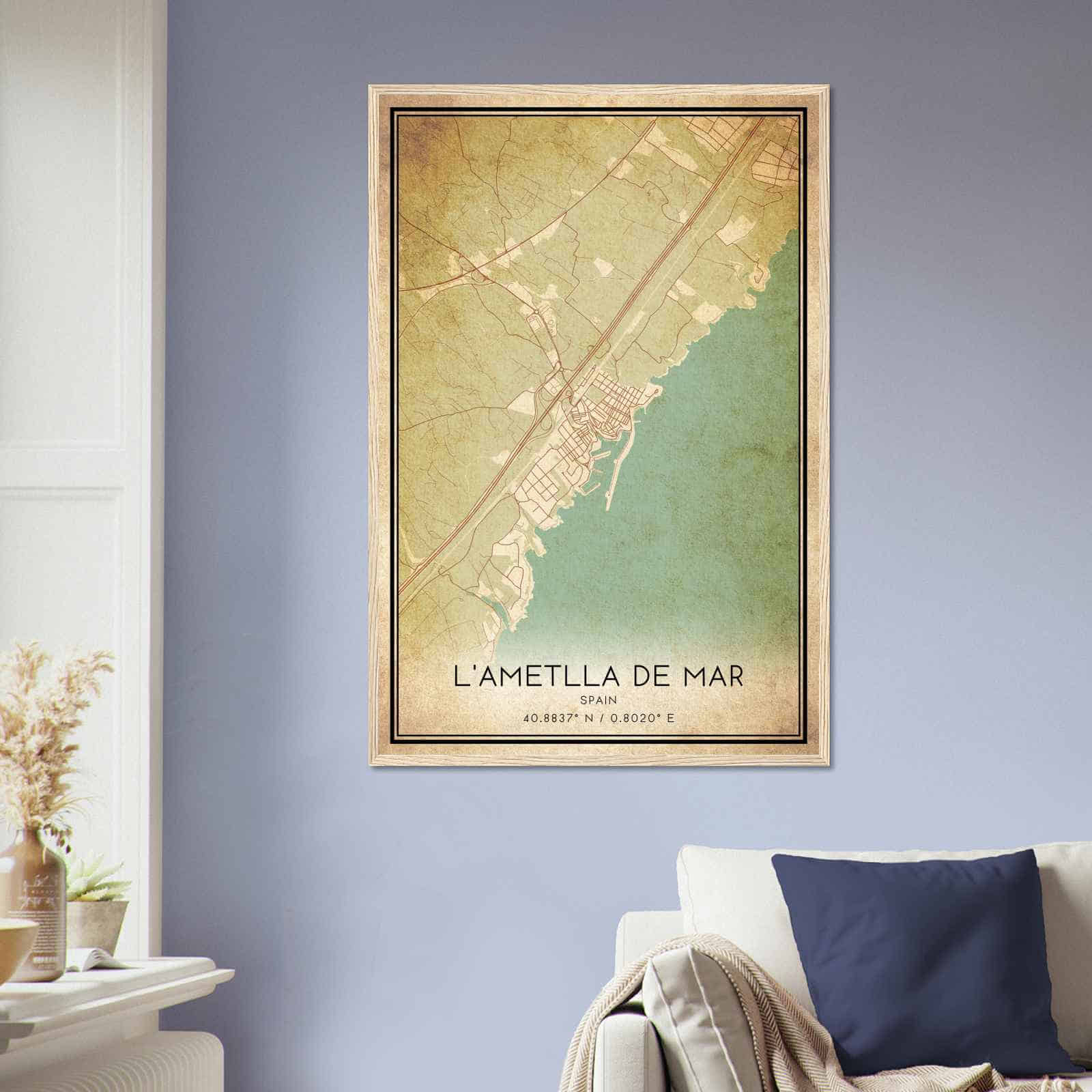 Deerfield Kansas Map Poster, Modern Home Decor Wall Art Print (Copy)