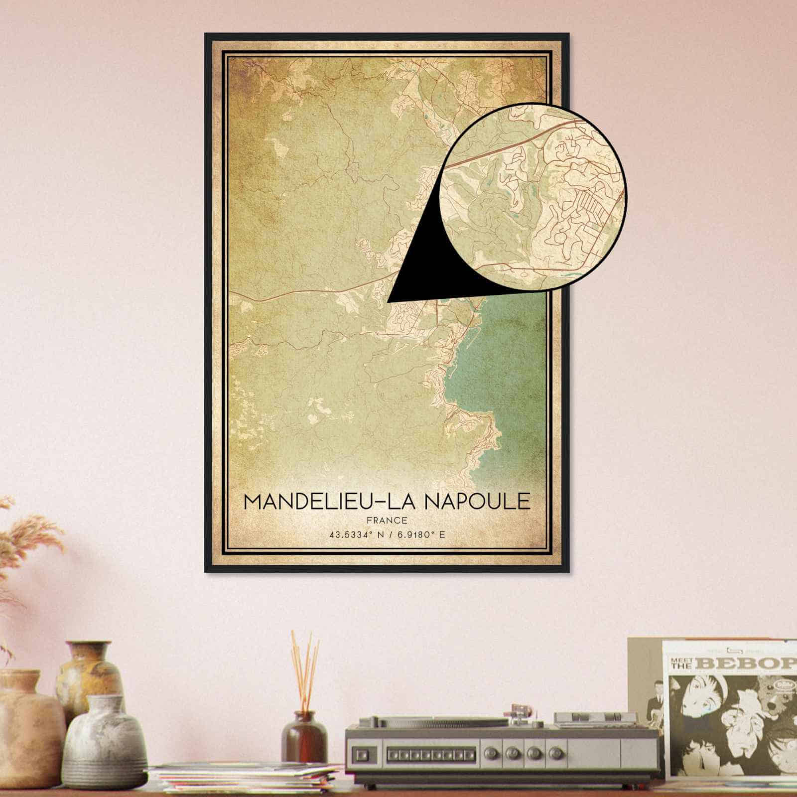 Deerfield Kansas Map Poster, Modern Home Decor Wall Art Print (Copy)