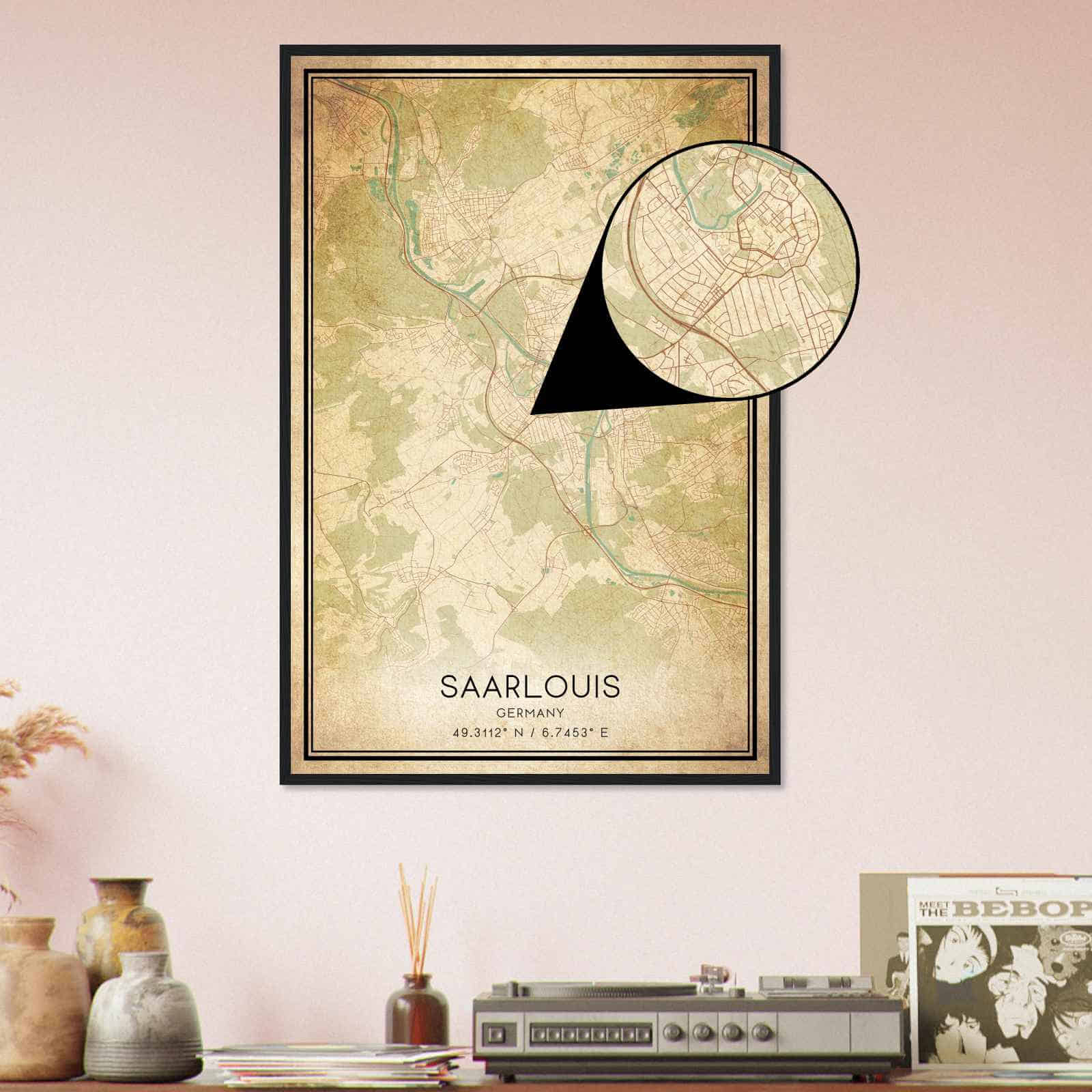 Deerfield Kansas Map Poster, Modern Home Decor Wall Art Print (Copy)