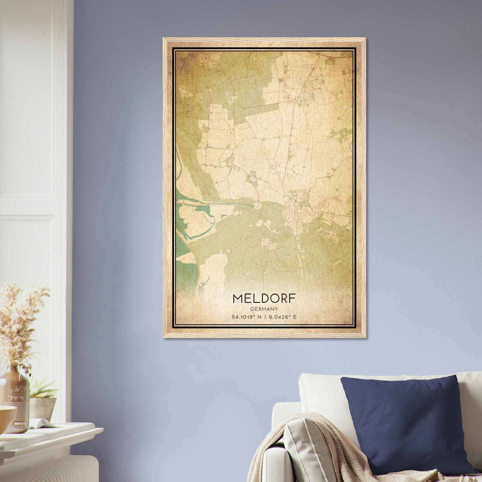 Deerfield Kansas Map Poster, Modern Home Decor Wall Art Print (Copy)