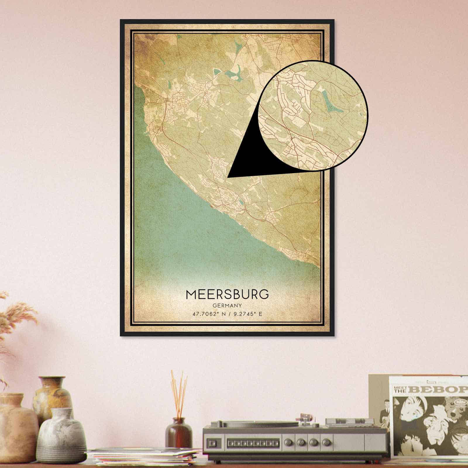 Deerfield Kansas Map Poster, Modern Home Decor Wall Art Print (Copy)