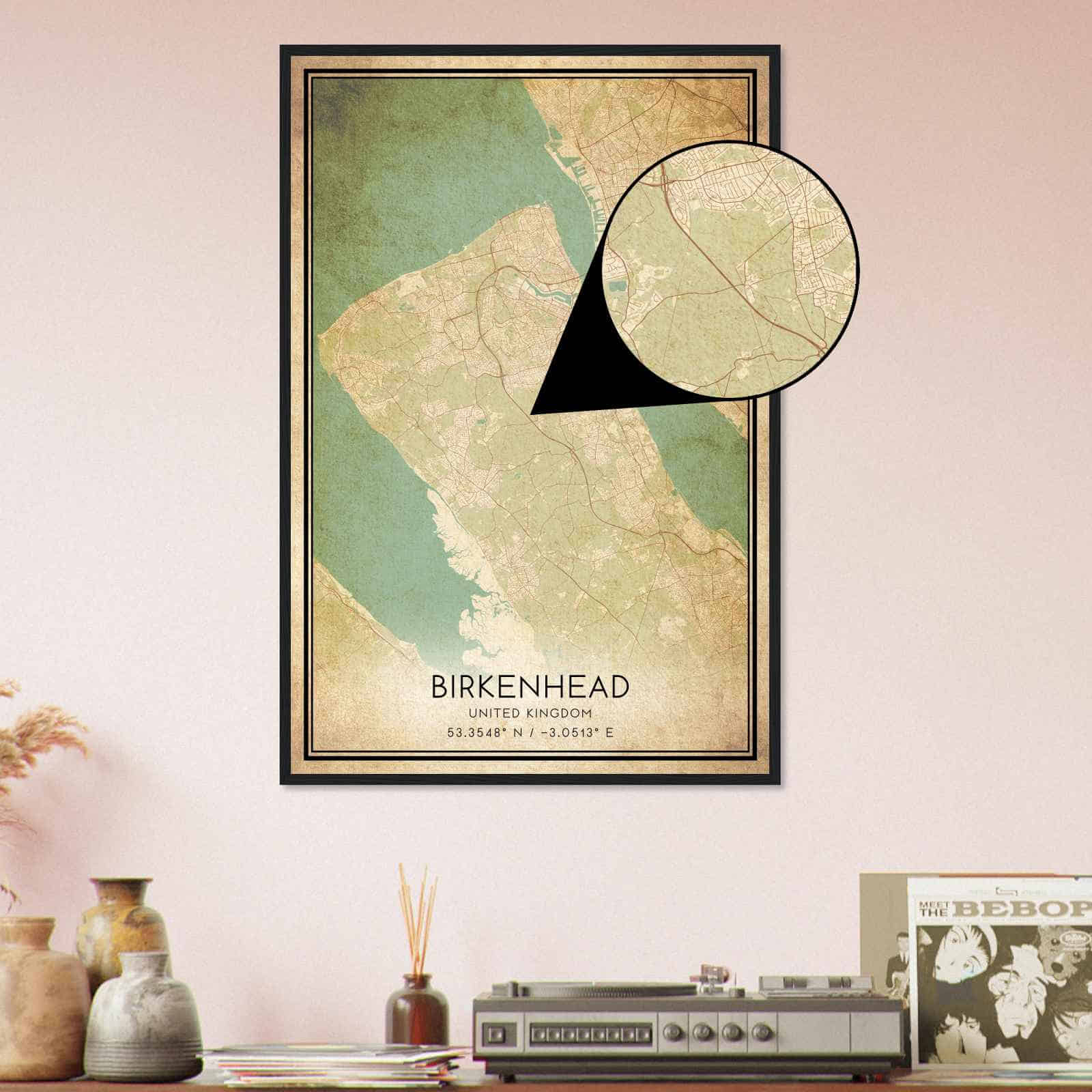 Deerfield Kansas Map Poster, Modern Home Decor Wall Art Print (Copy)