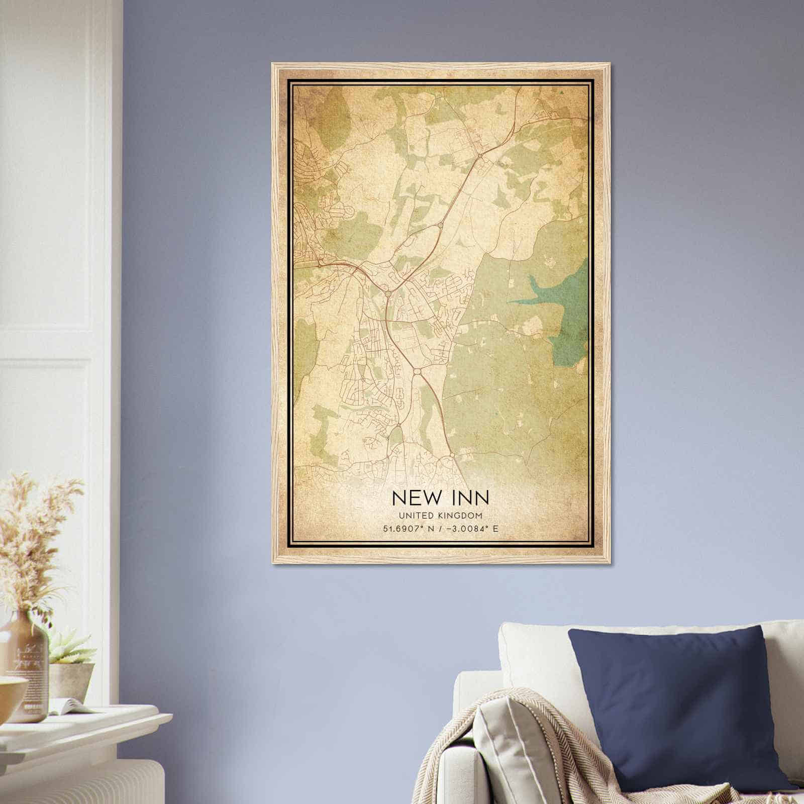 Deerfield Kansas Map Poster, Modern Home Decor Wall Art Print (Copy)