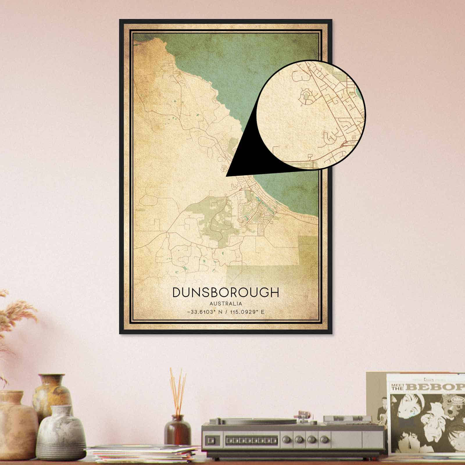 Deerfield Kansas Map Poster, Modern Home Decor Wall Art Print (Copy)