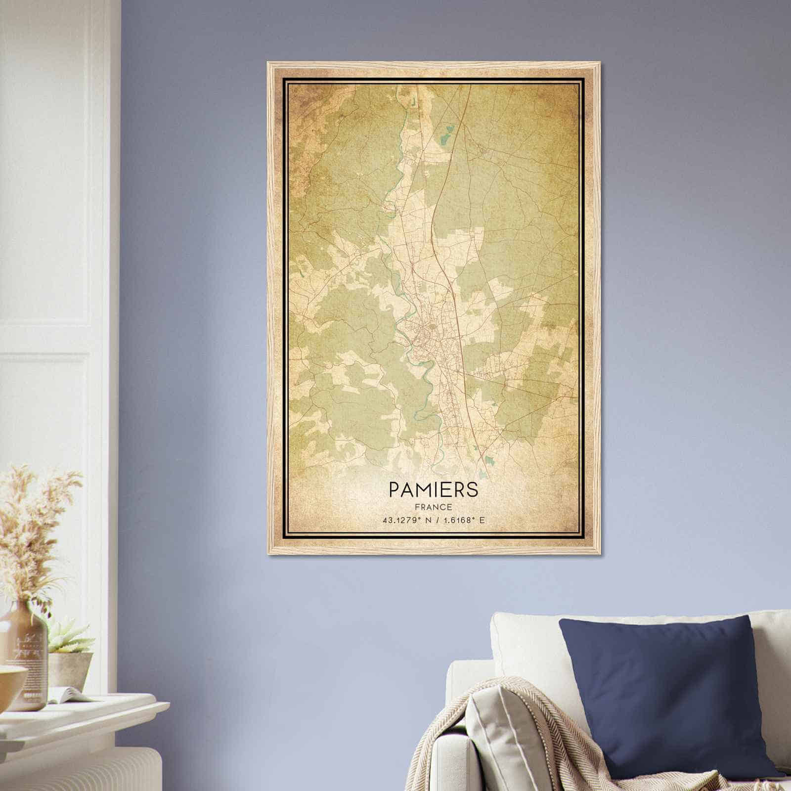 Deerfield Kansas Map Poster, Modern Home Decor Wall Art Print (Copy)