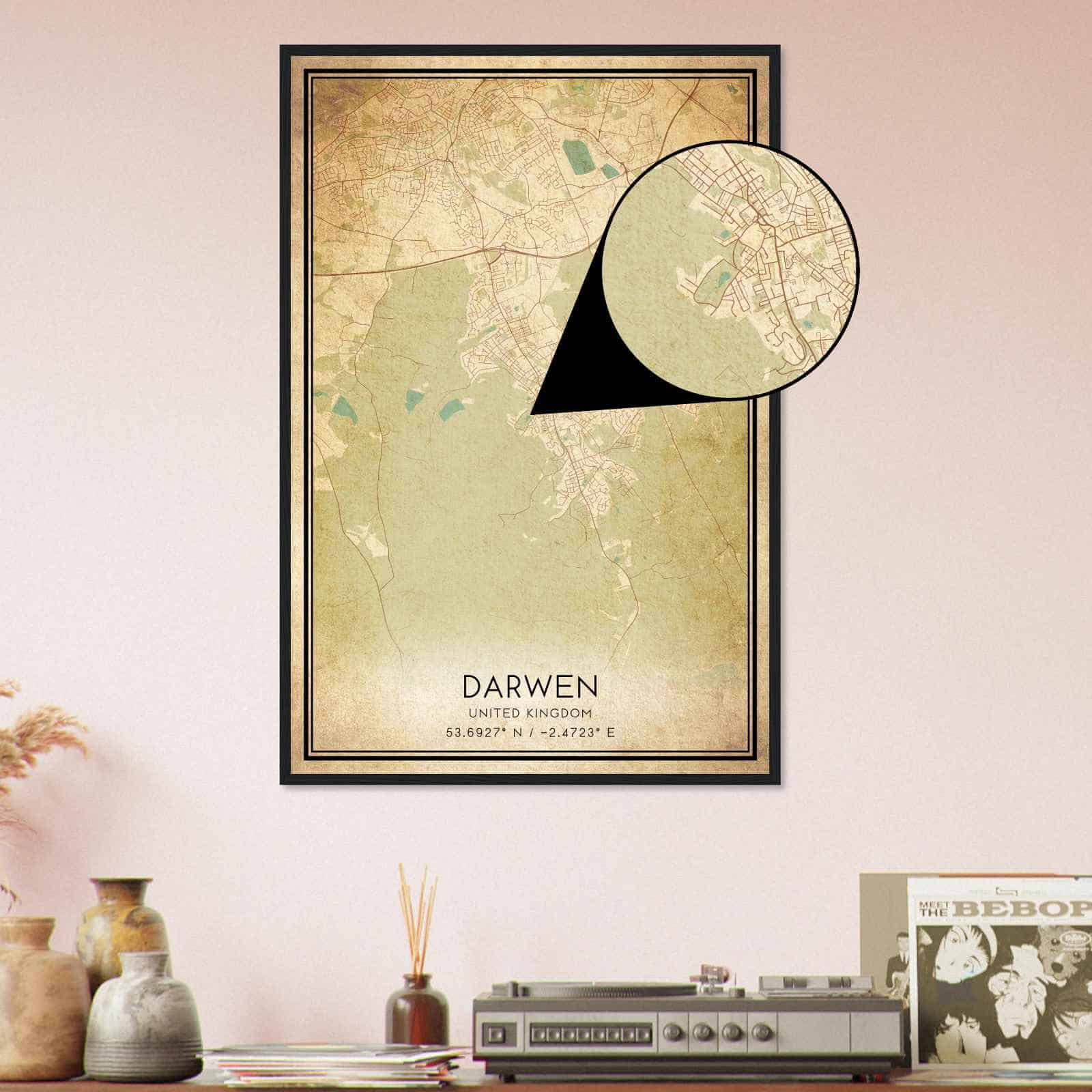 Deerfield Kansas Map Poster, Modern Home Decor Wall Art Print (Copy)