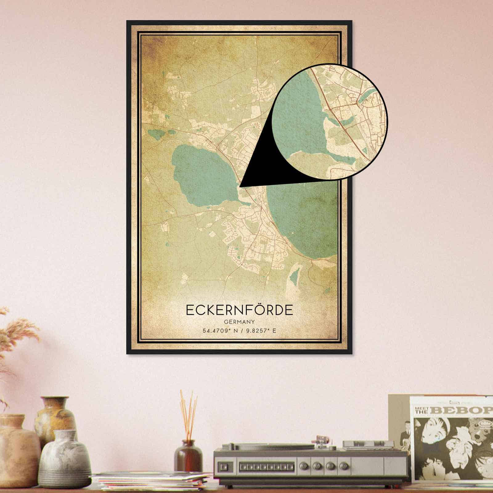 Deerfield Kansas Map Poster, Modern Home Decor Wall Art Print (Copy)