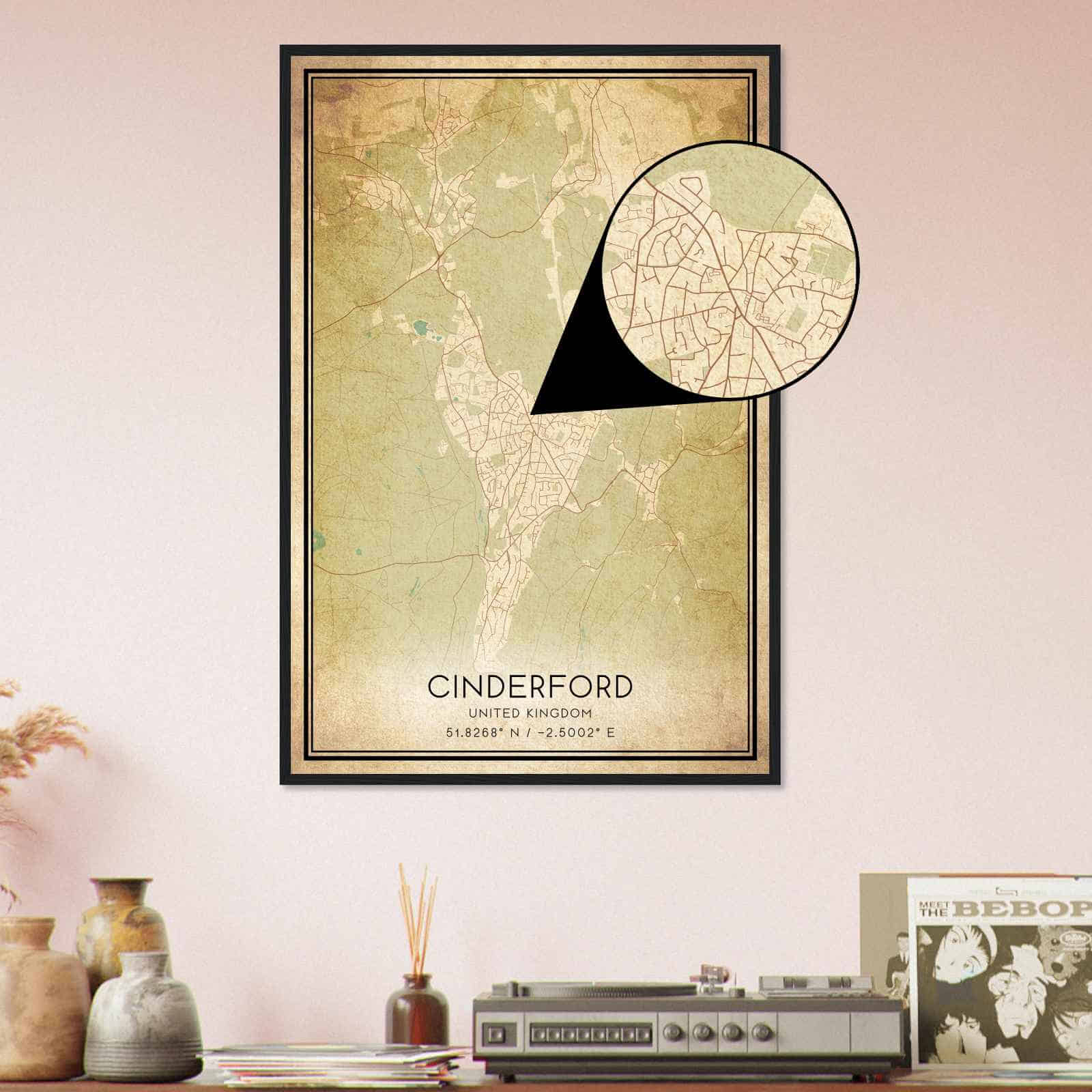 Deerfield Kansas Map Poster, Modern Home Decor Wall Art Print (Copy)