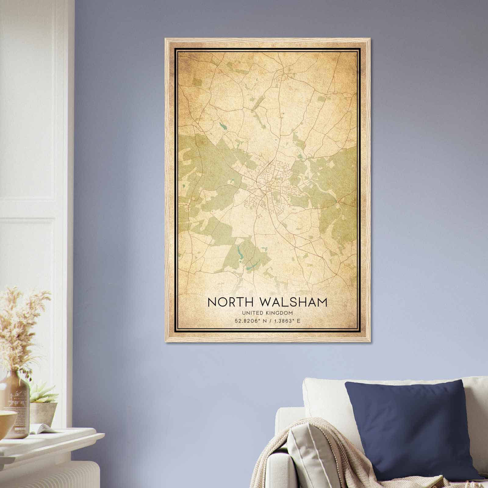 Deerfield Kansas Map Poster, Modern Home Decor Wall Art Print (Copy)