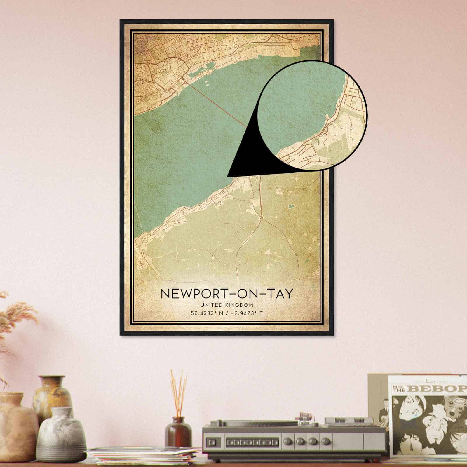 Deerfield Kansas Map Poster, Modern Home Decor Wall Art Print (Copy)