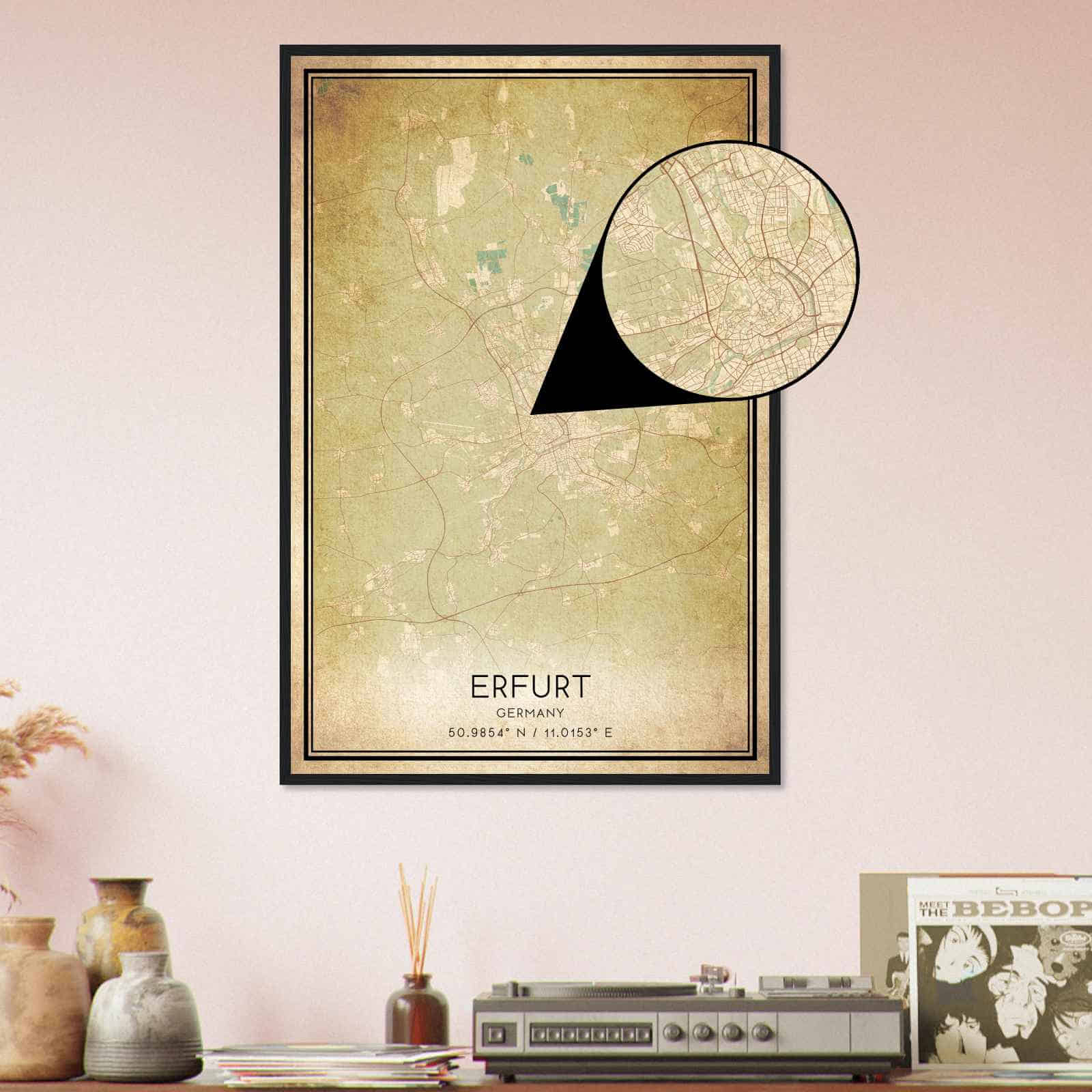 Deerfield Kansas Map Poster, Modern Home Decor Wall Art Print (Copy)