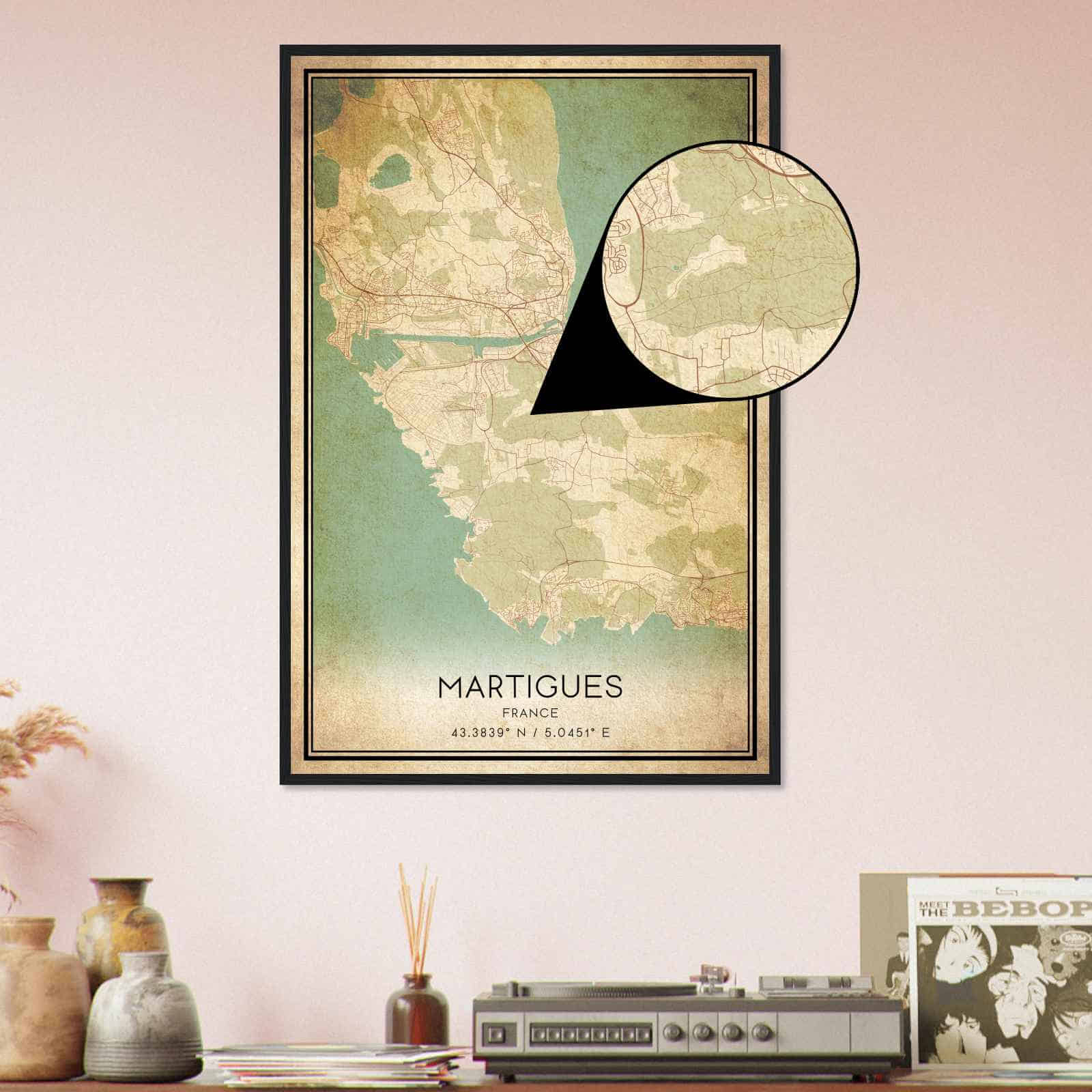 Deerfield Kansas Map Poster, Modern Home Decor Wall Art Print (Copy)