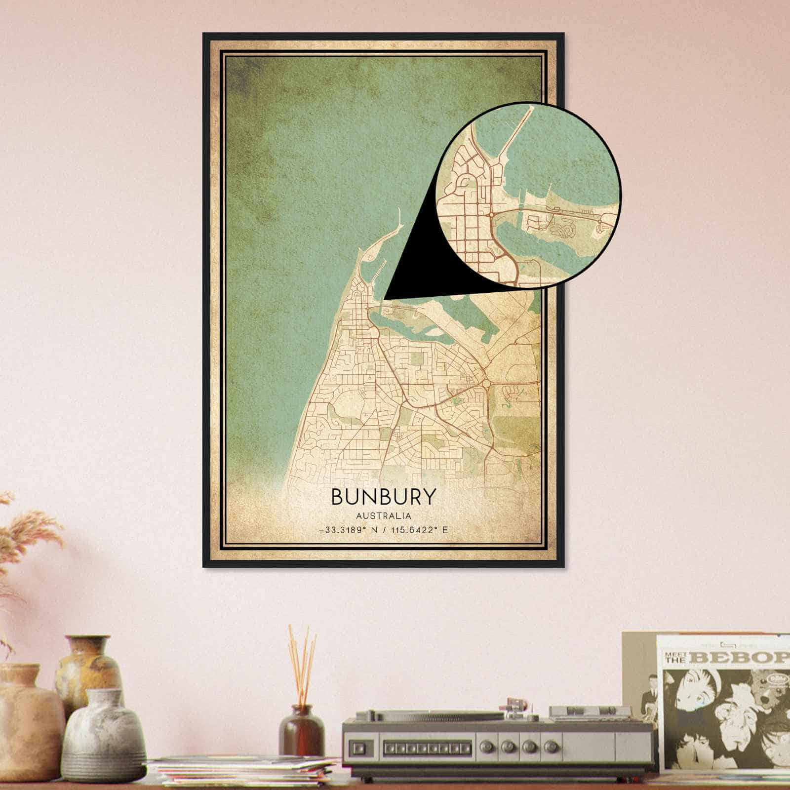 Deerfield Kansas Map Poster, Modern Home Decor Wall Art Print (Copy)