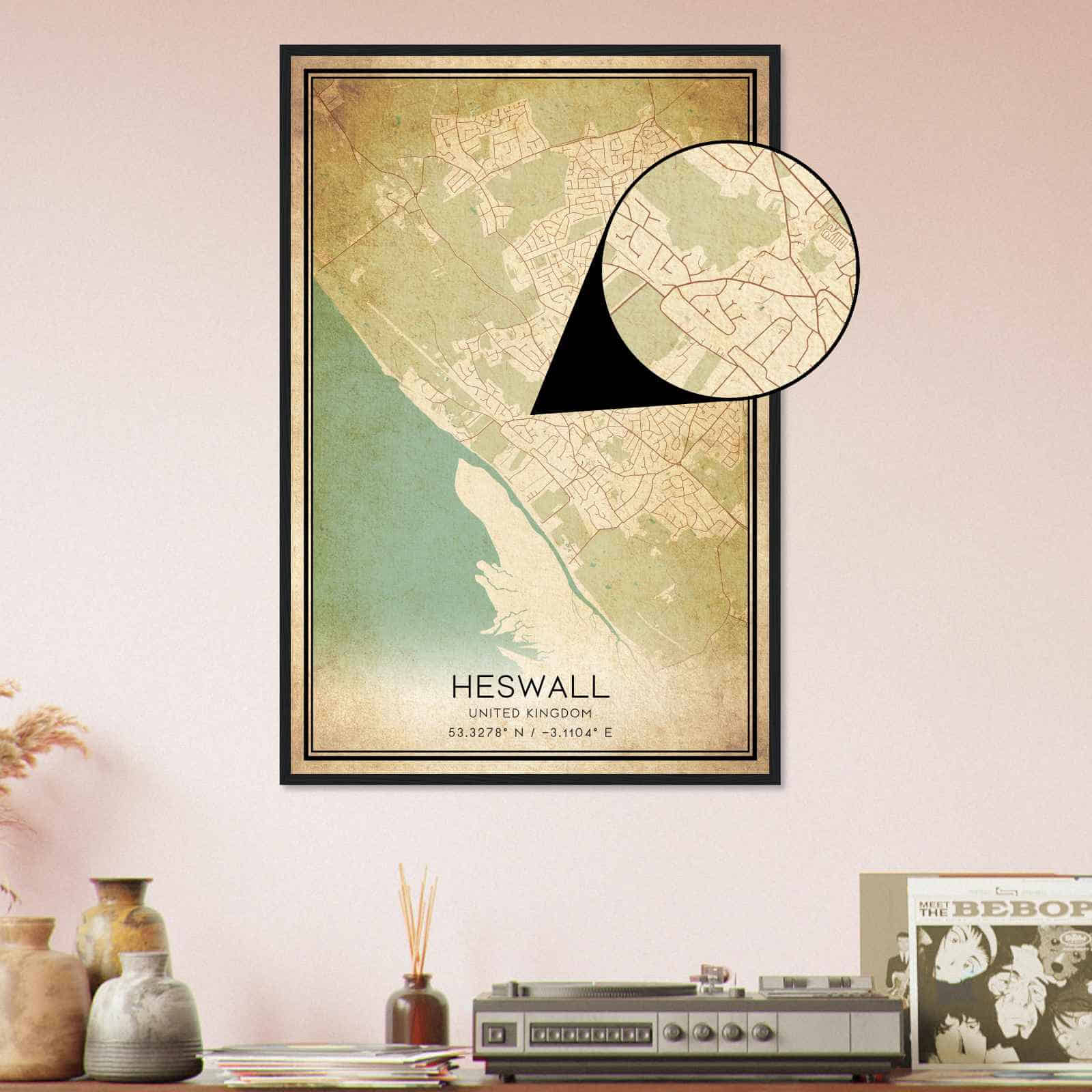 Deerfield Kansas Map Poster, Modern Home Decor Wall Art Print (Copy)