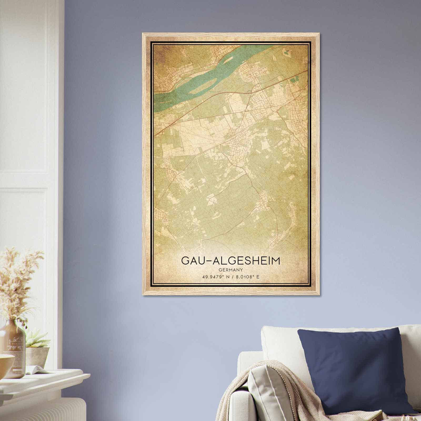 Deerfield Kansas Map Poster, Modern Home Decor Wall Art Print (Copy)