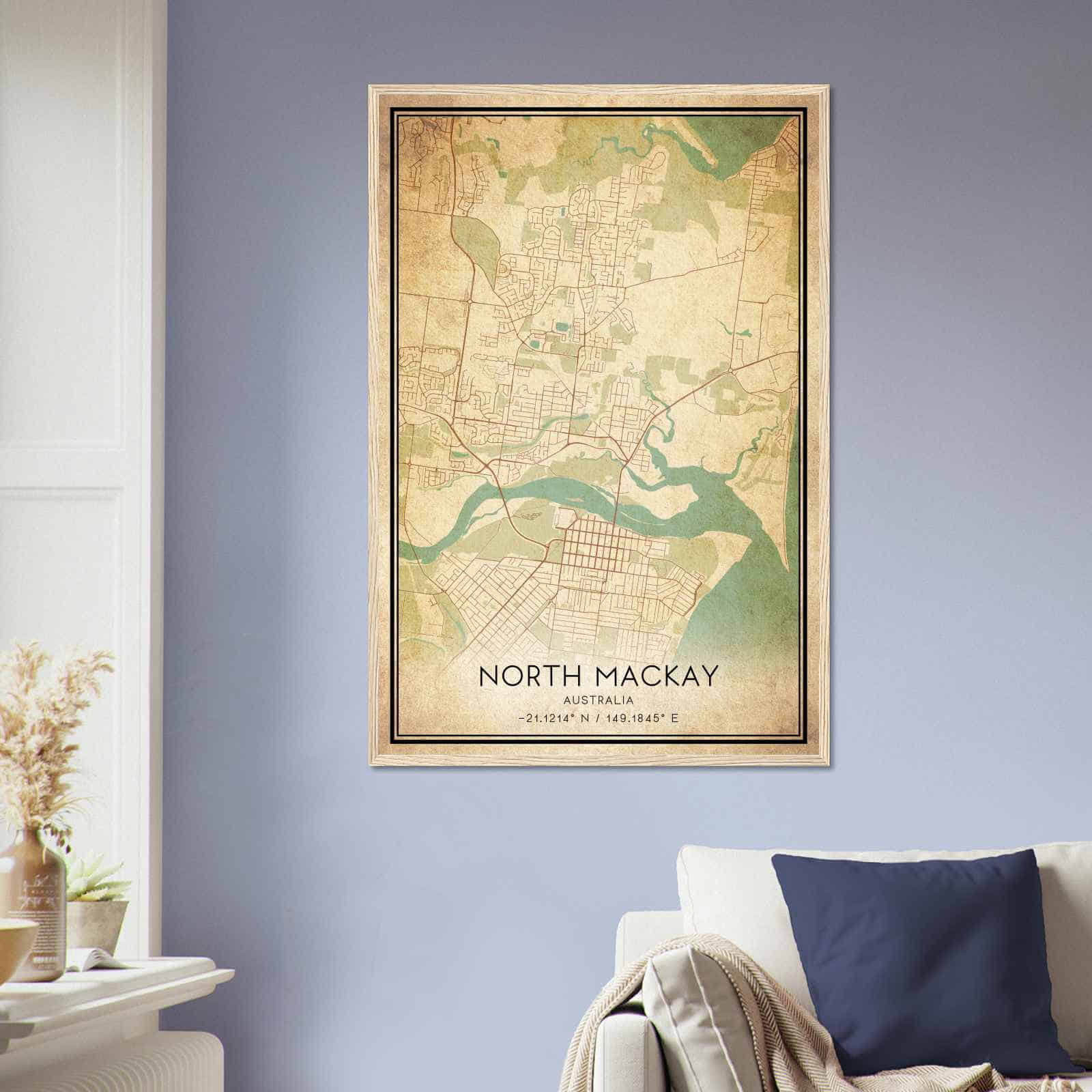 Deerfield Kansas Map Poster, Modern Home Decor Wall Art Print (Copy)