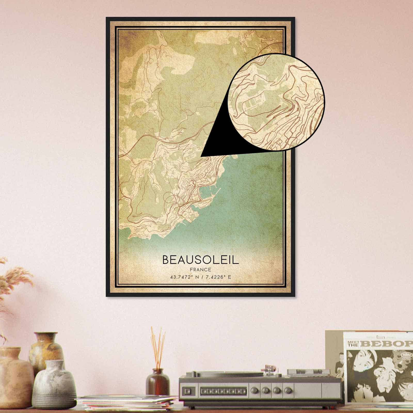 Deerfield Kansas Map Poster, Modern Home Decor Wall Art Print (Copy)