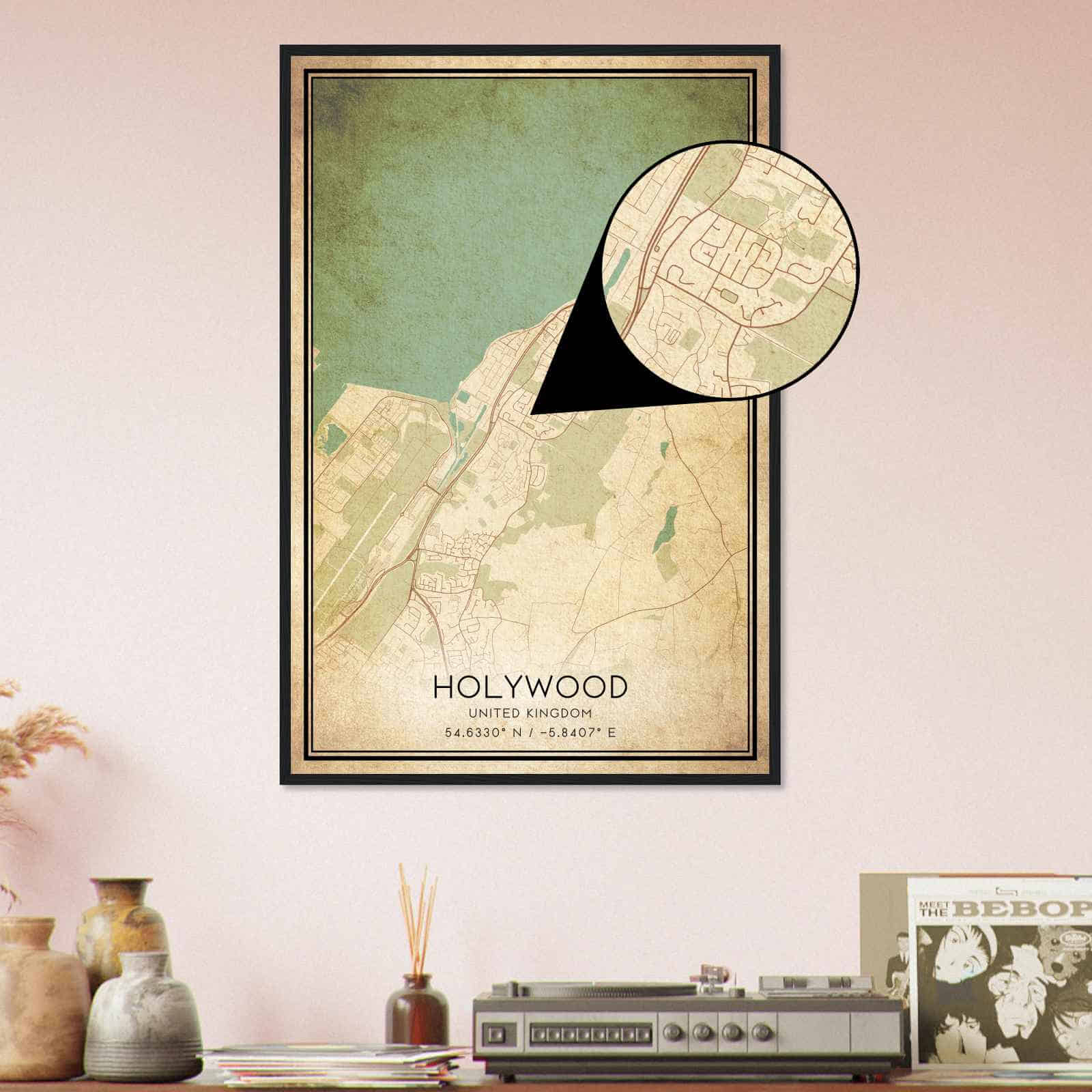 Deerfield Kansas Map Poster, Modern Home Decor Wall Art Print (Copy)