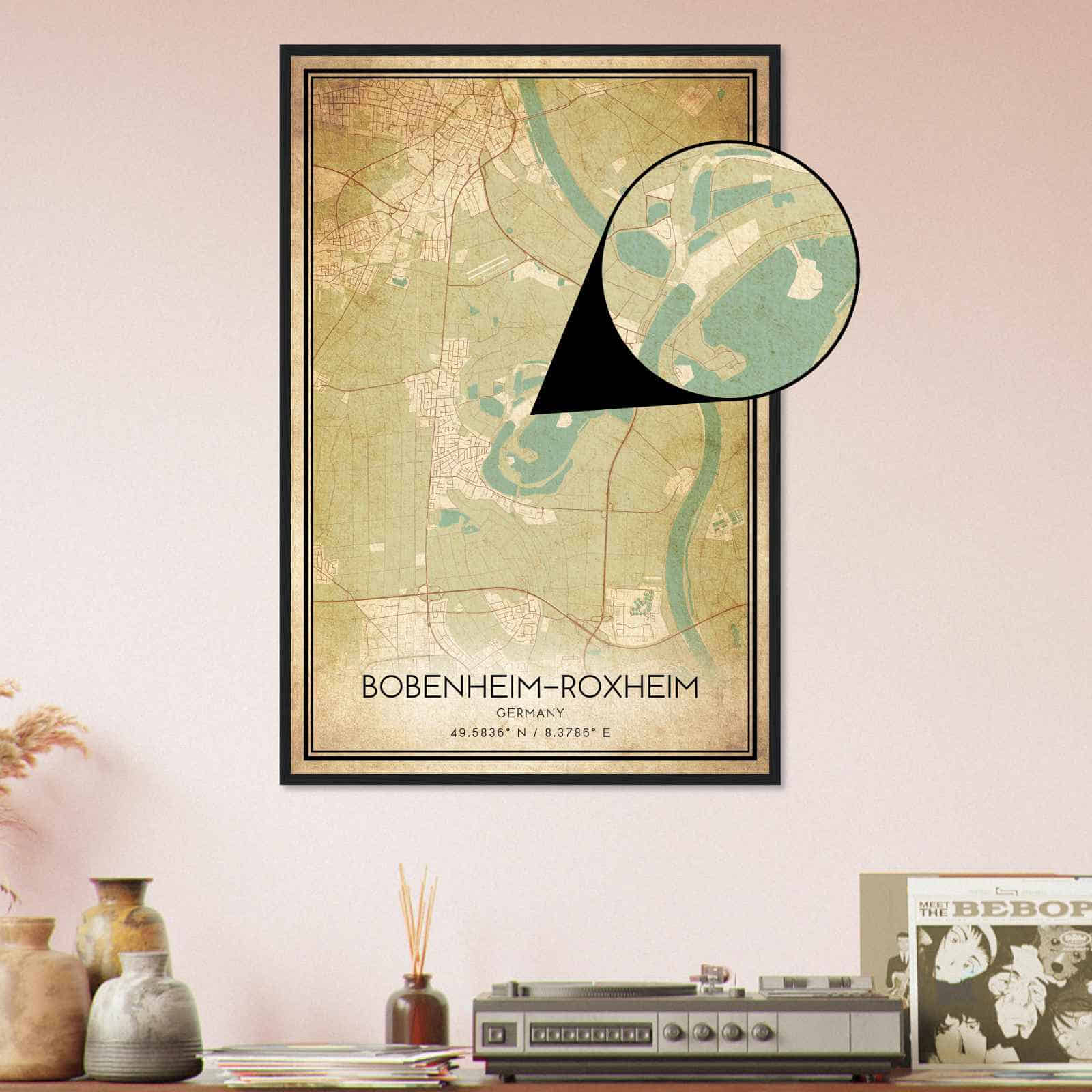 Deerfield Kansas Map Poster, Modern Home Decor Wall Art Print (Copy)
