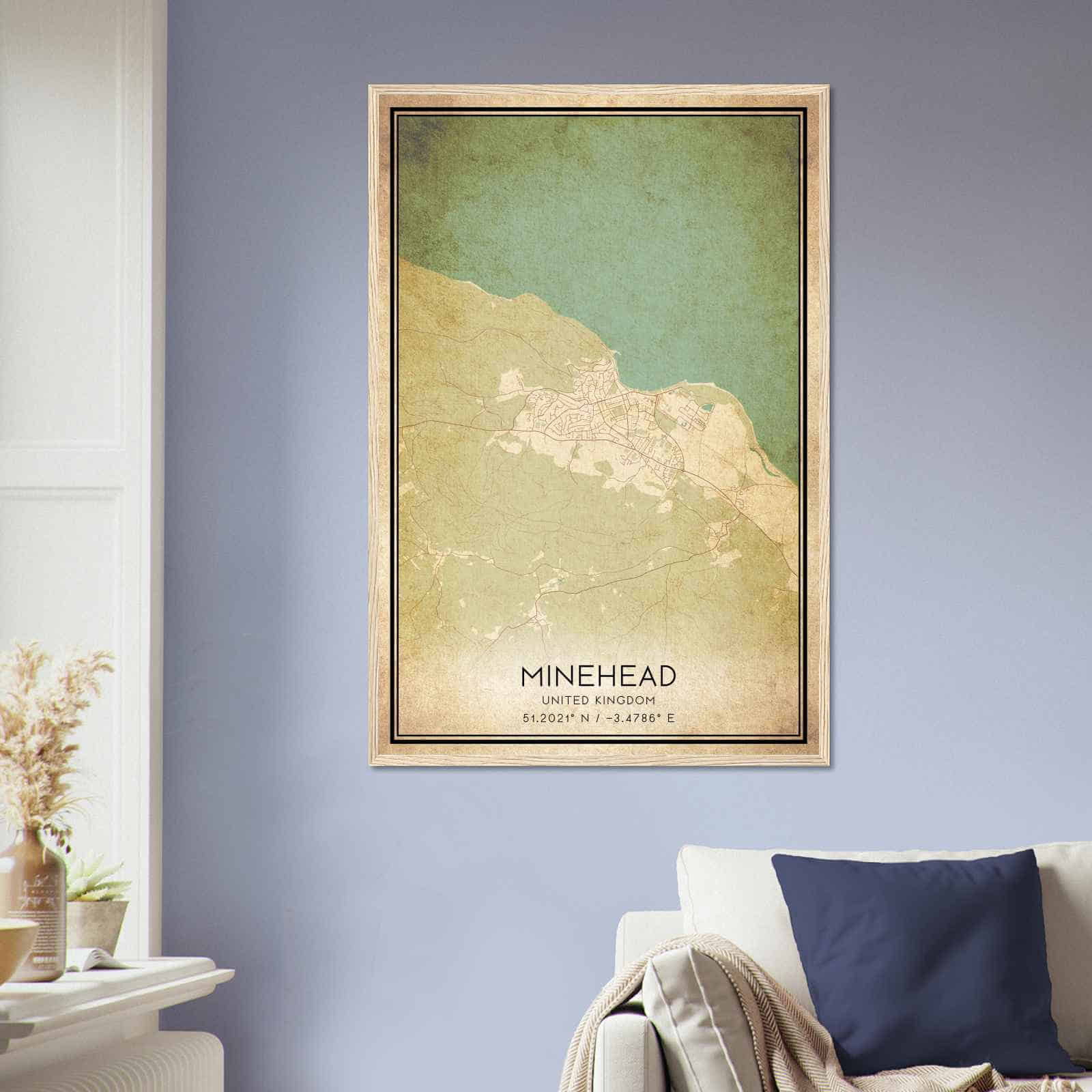 Deerfield Kansas Map Poster, Modern Home Decor Wall Art Print (Copy)