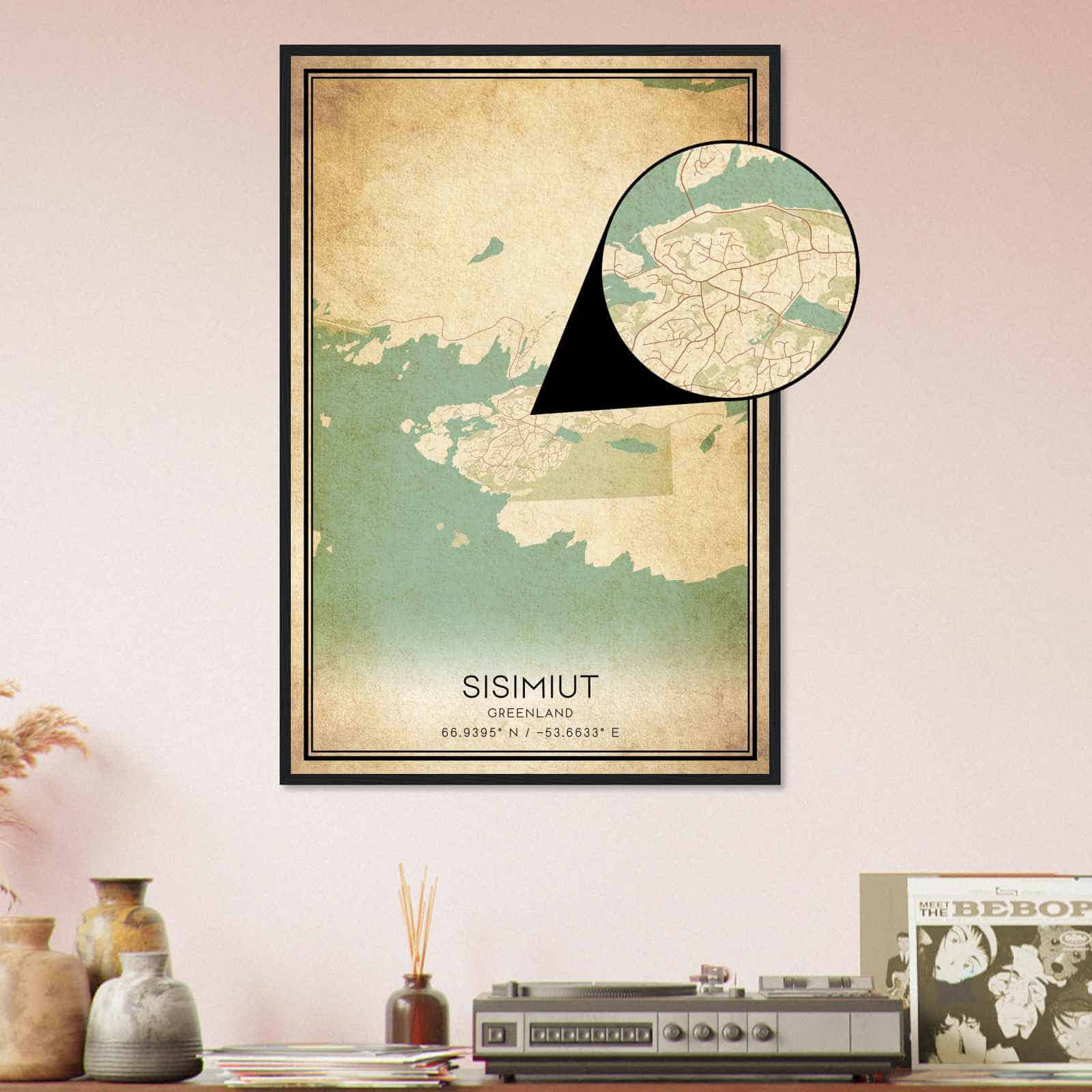 Deerfield Kansas Map Poster, Modern Home Decor Wall Art Print (Copy)