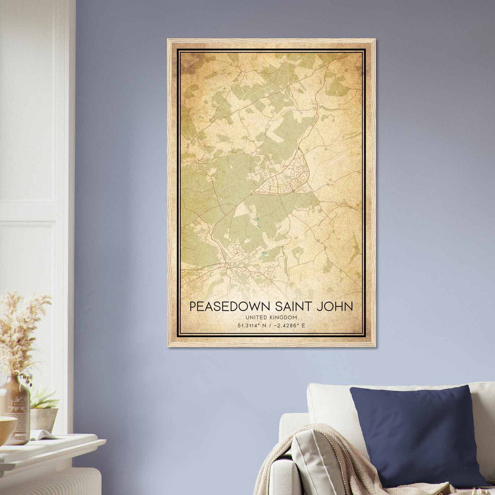 Deerfield Kansas Map Poster, Modern Home Decor Wall Art Print (Copy)
