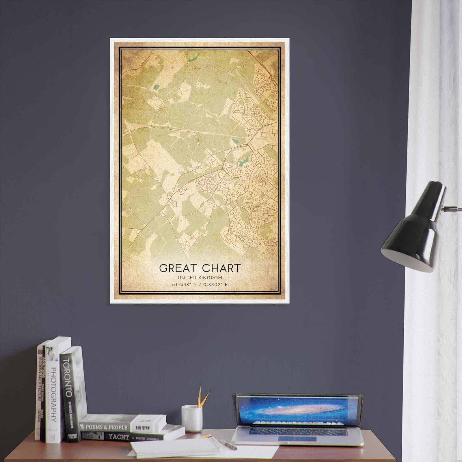 Deerfield Kansas Map Poster, Modern Home Decor Wall Art Print (Copy)