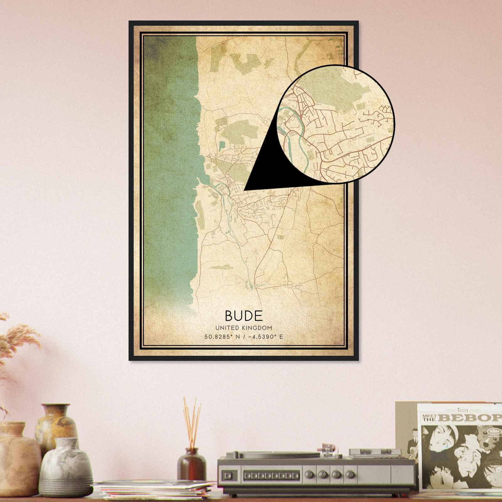 Deerfield Kansas Map Poster, Modern Home Decor Wall Art Print (Copy)