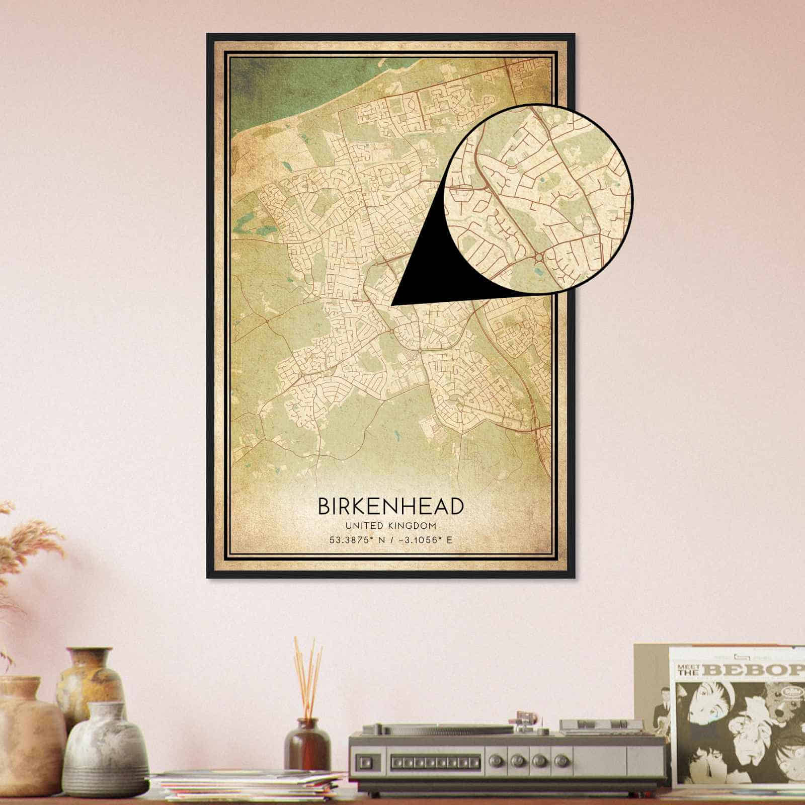 Deerfield Kansas Map Poster, Modern Home Decor Wall Art Print (Copy)