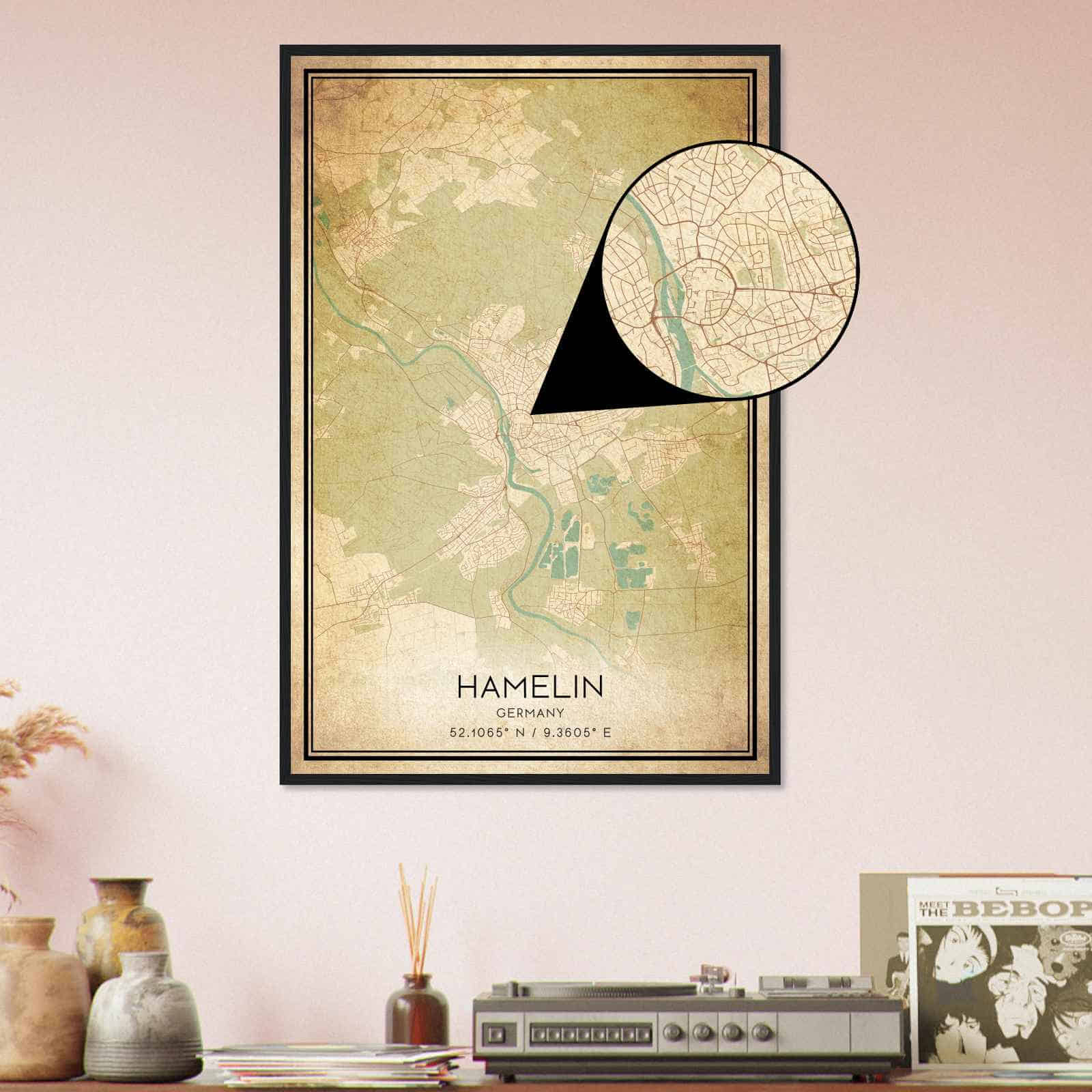 Deerfield Kansas Map Poster, Modern Home Decor Wall Art Print (Copy)